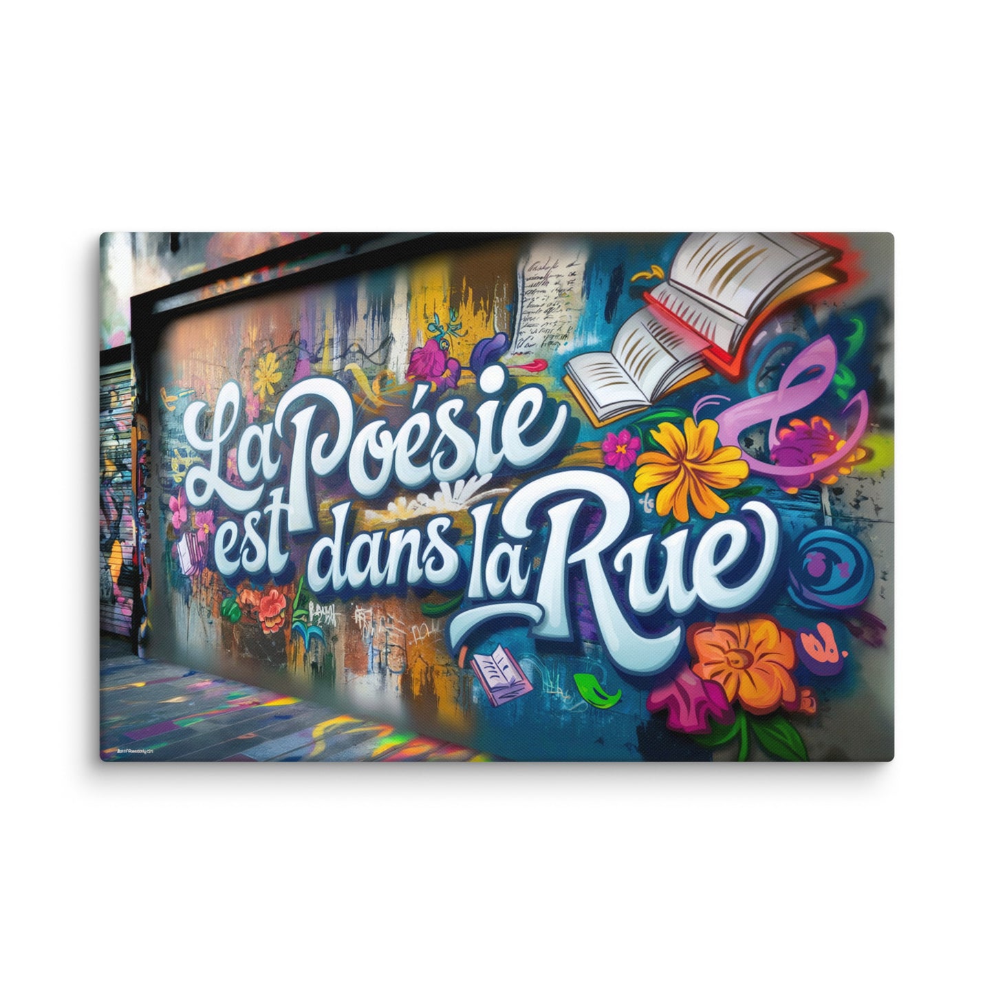 Toile Graffiti - La Poésie Est Dans La Rue Affiches, reproductions et œuvres graphiques Art Virtuoso XL