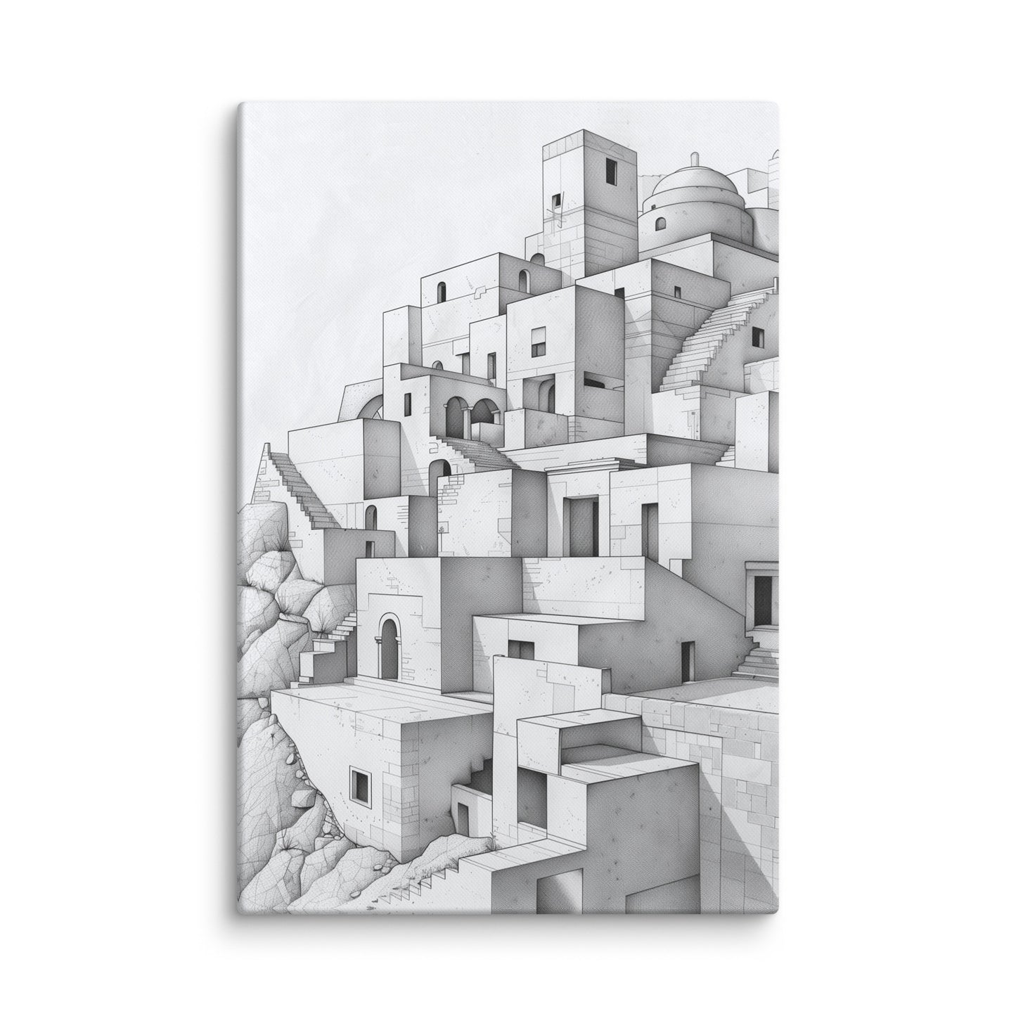 Tableau Dessin - Ville Simple Affiches, reproductions et œuvres graphiques Art Virtuoso XL