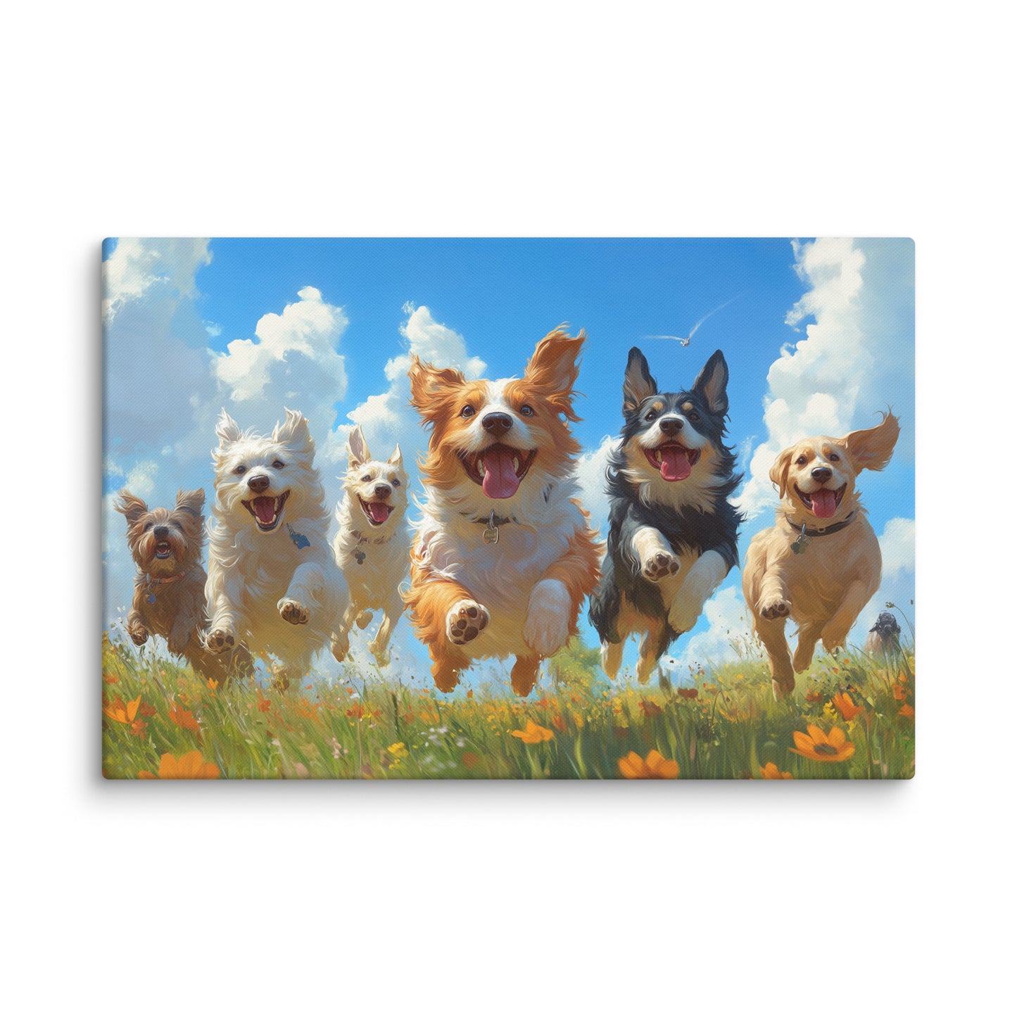 Tableau de Chiens - La Course Joyeuse Affiches, reproductions et œuvres graphiques Art Virtuoso XL