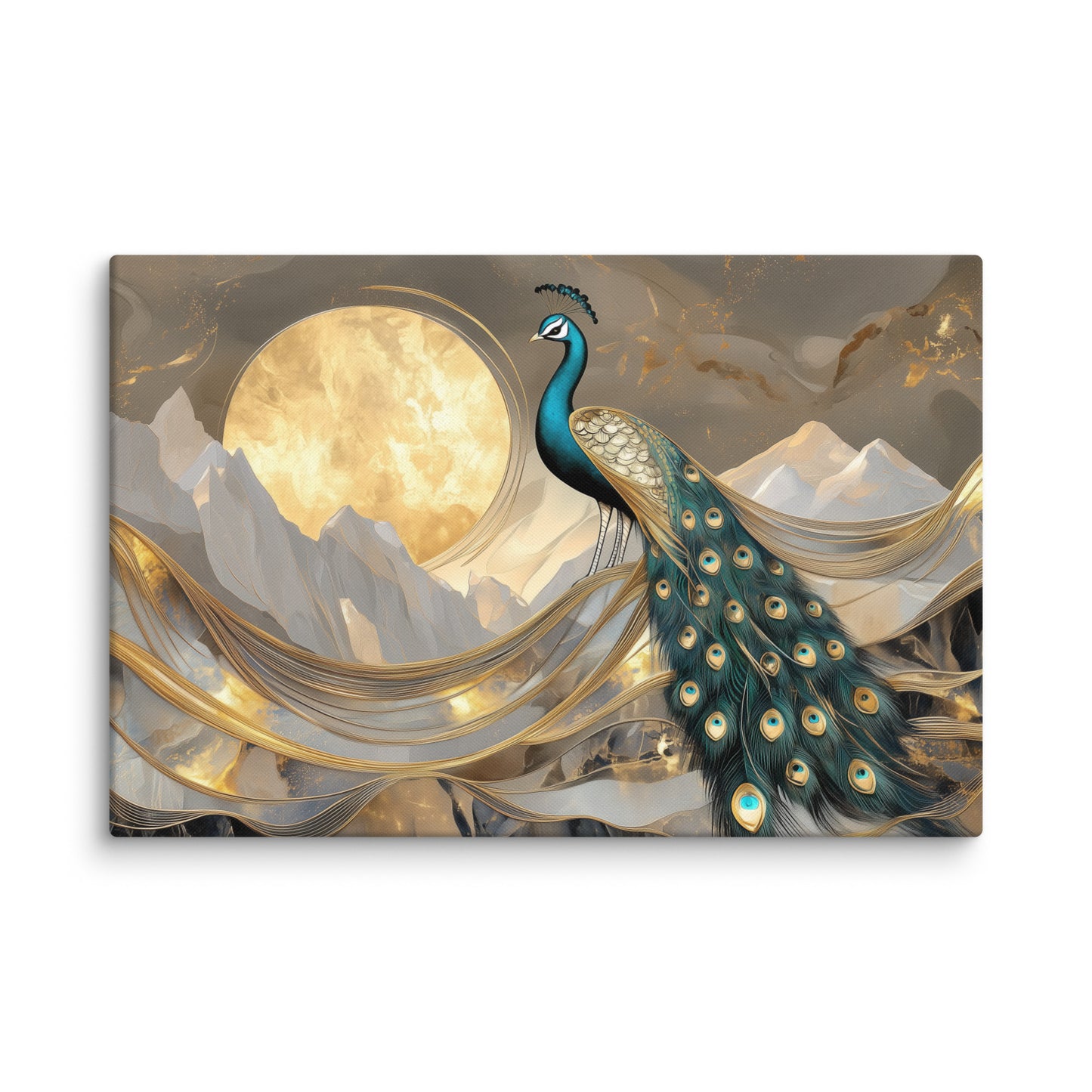 Peinture Style Art Deco - Danse du Paon Affiches, reproductions et œuvres graphiques Art Virtuoso XL