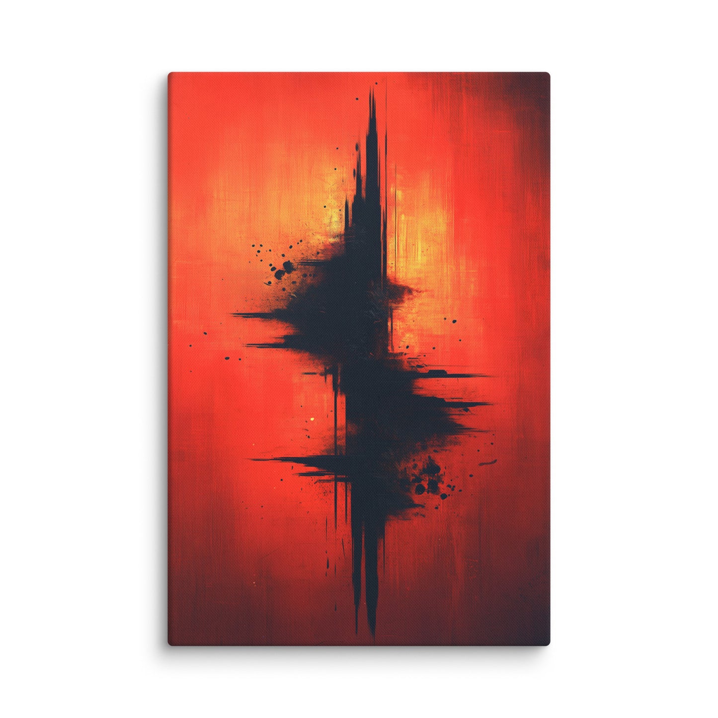 Tableau Fond Rouge - Éclipse Ardente Affiches, reproductions et œuvres graphiques Art Virtuoso XL