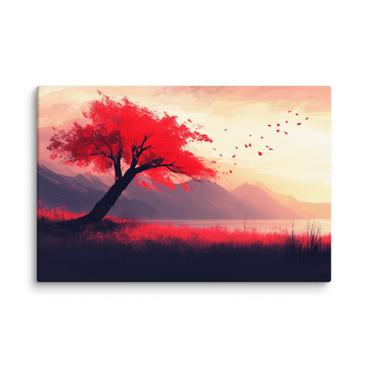Tableau Arbre Rouge - Rêverie Pourpre Affiches, reproductions et œuvres graphiques Art Virtuoso XL