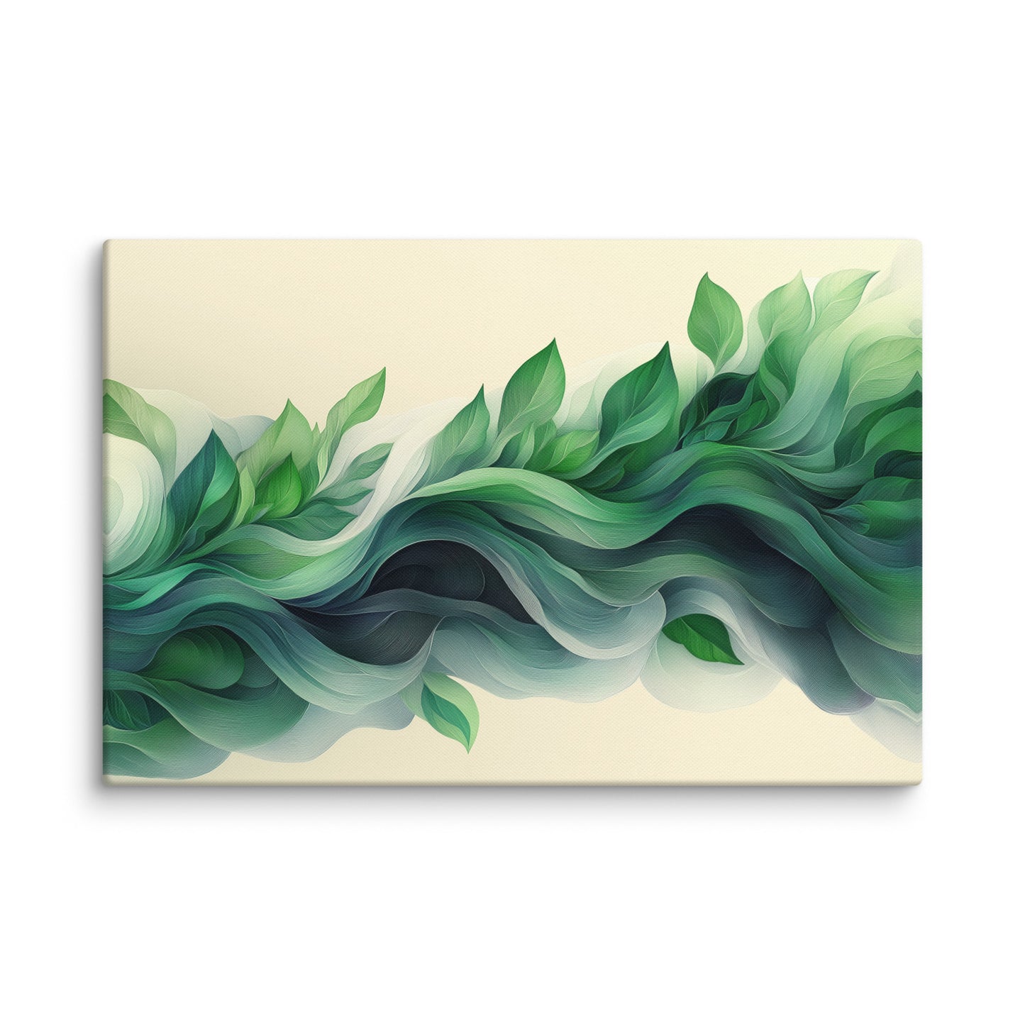 Tableau Vert Design - Vagues Végétales Affiches, reproductions et œuvres graphiques Art Virtuoso XL