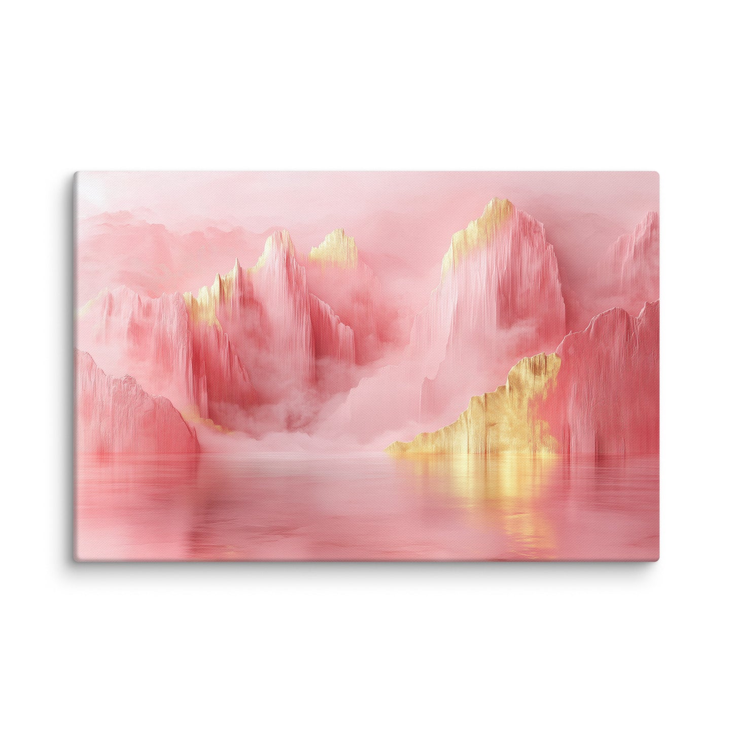Tableau Rose Doré - Rifts de Lumière Affiches, reproductions et œuvres graphiques Art Virtuoso XL