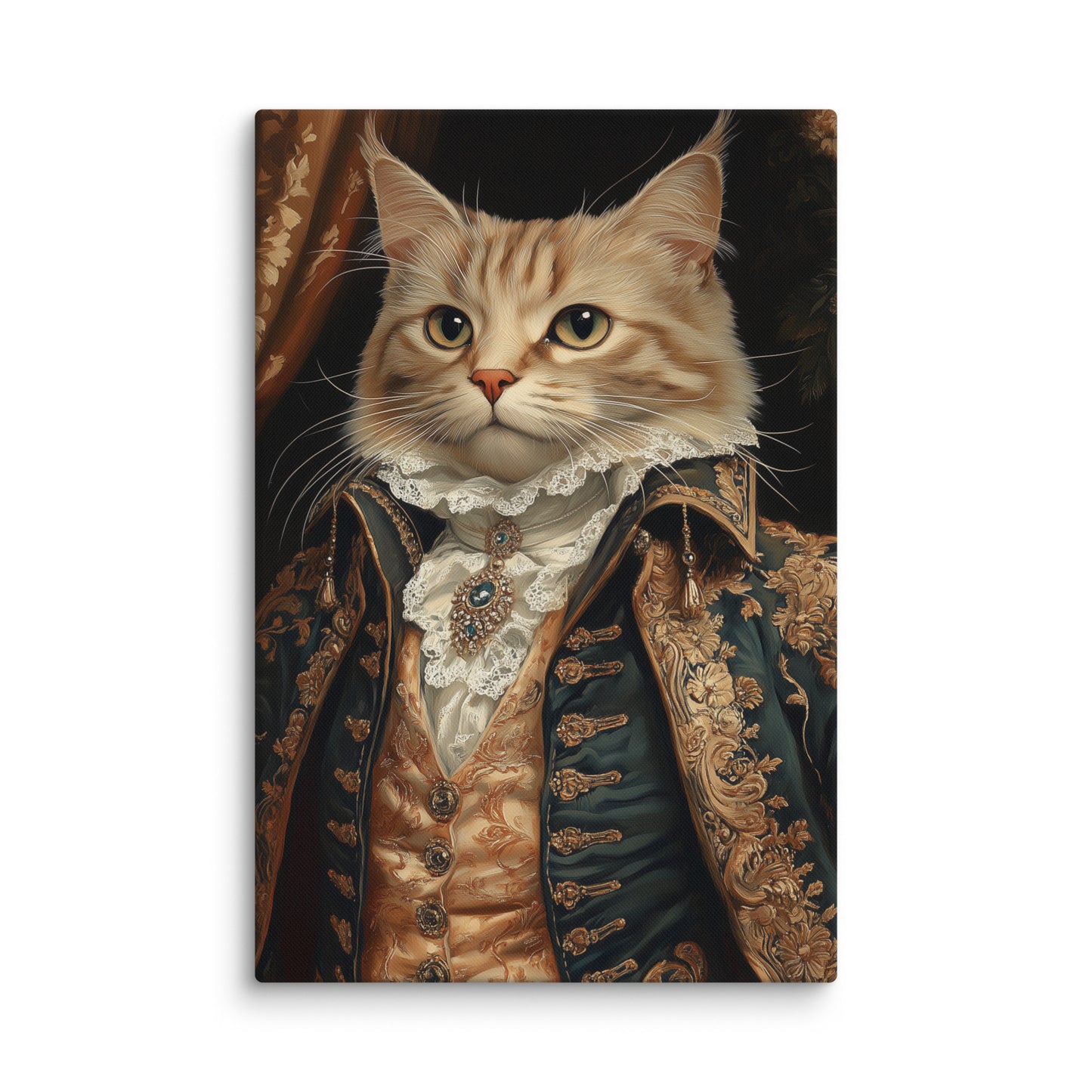 Peinture Chat Costume - Portrait Royal Affiches, reproductions et œuvres graphiques Art Virtuoso XL