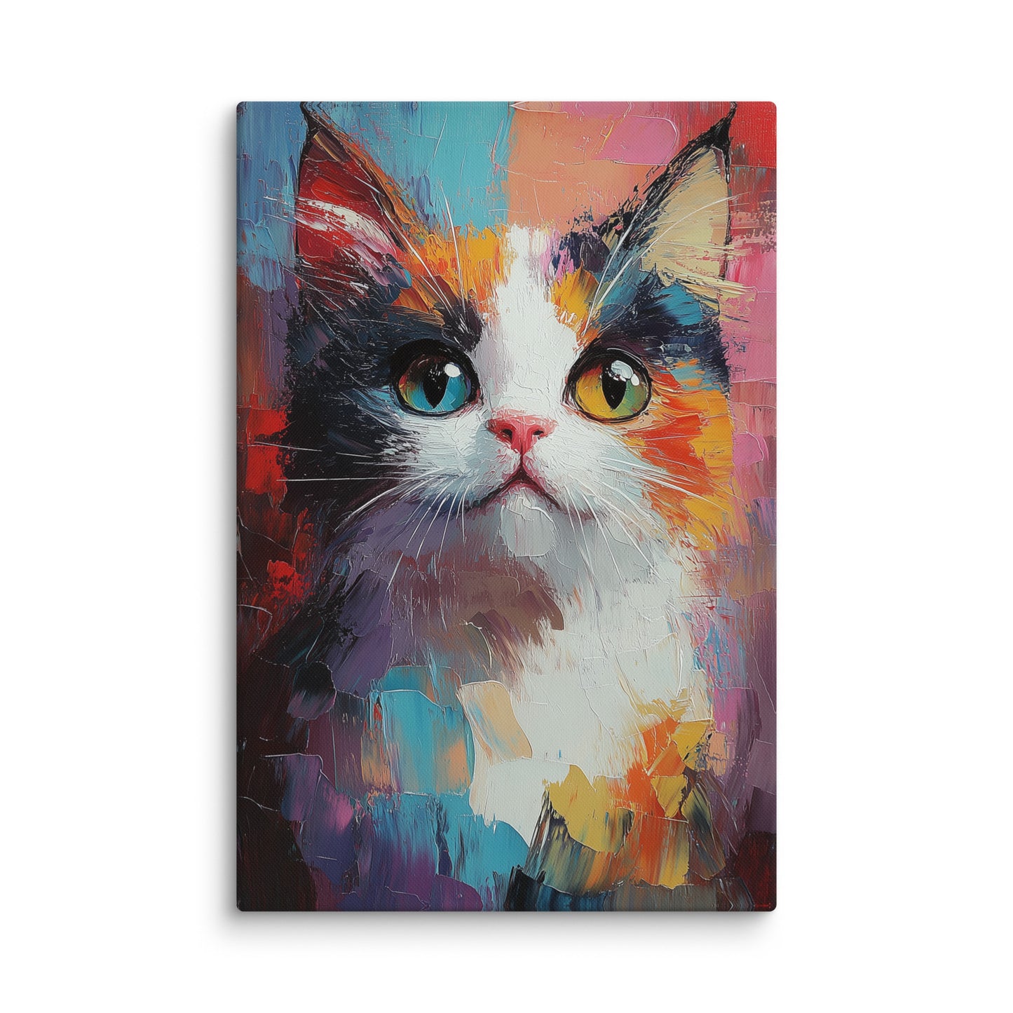 Tableau Peinture Chat Acrylique - Palette Émotionnelle Affiches, reproductions et œuvres graphiques Art Virtuoso XL