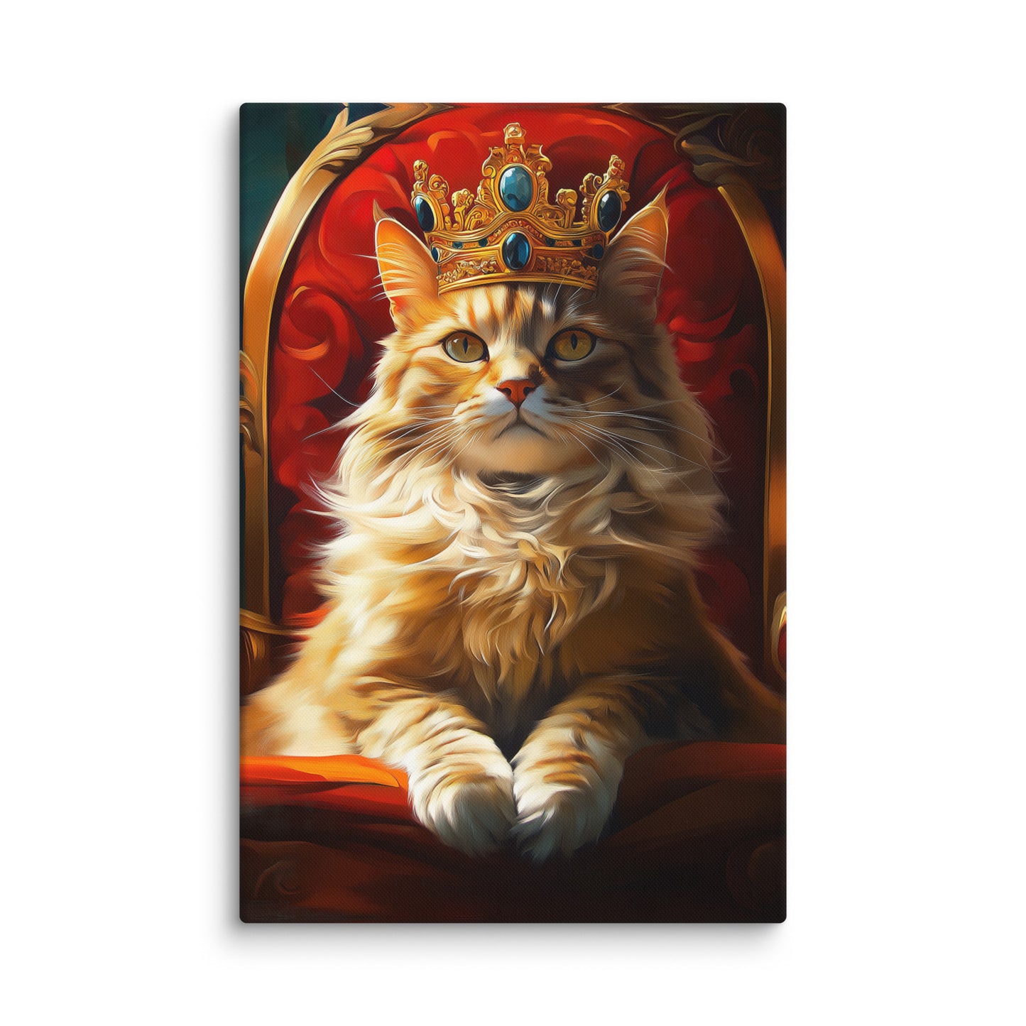 Peinture Chat Roi - Le Monarque Affiches, reproductions et œuvres graphiques Art Virtuoso XL