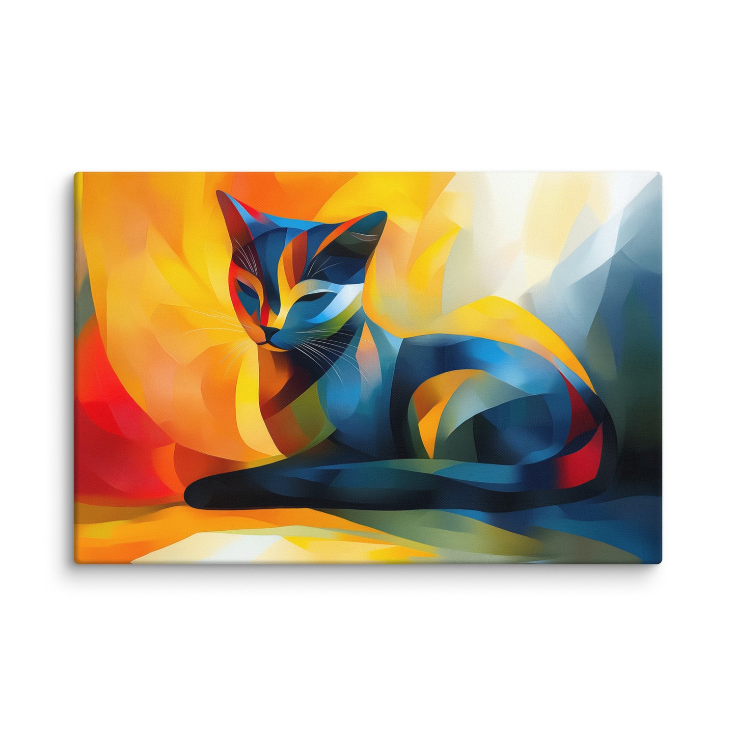 Peinture Chat Multicolore Lumineux Affiches, reproductions et œuvres graphiques Art Virtuoso XL