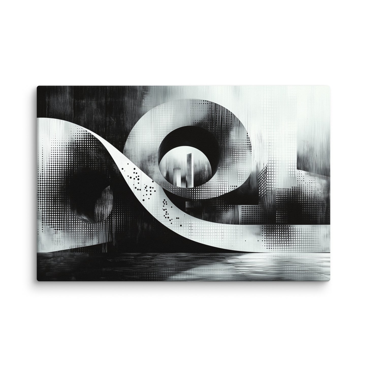 Tableau Noir et Blanc Original - Infini Affiches, reproductions et œuvres graphiques Art Virtuoso XL