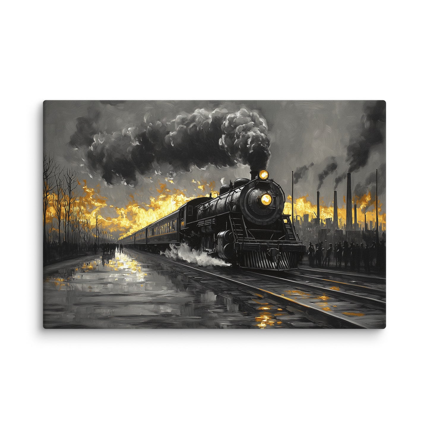 Tableau Locomotive au nuage de vapeur Affiches, reproductions et œuvres graphiques Art Virtuoso XXL