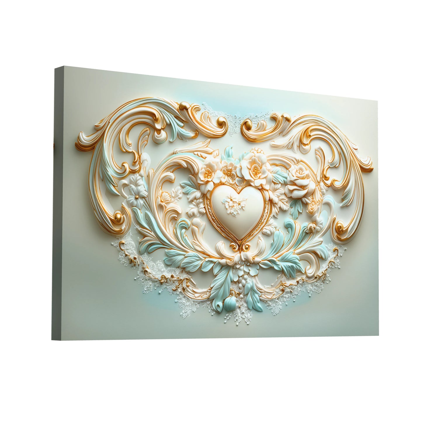 Product Hero 3D WebP Toile Coeur Art Nouveau - Art Virtuoso