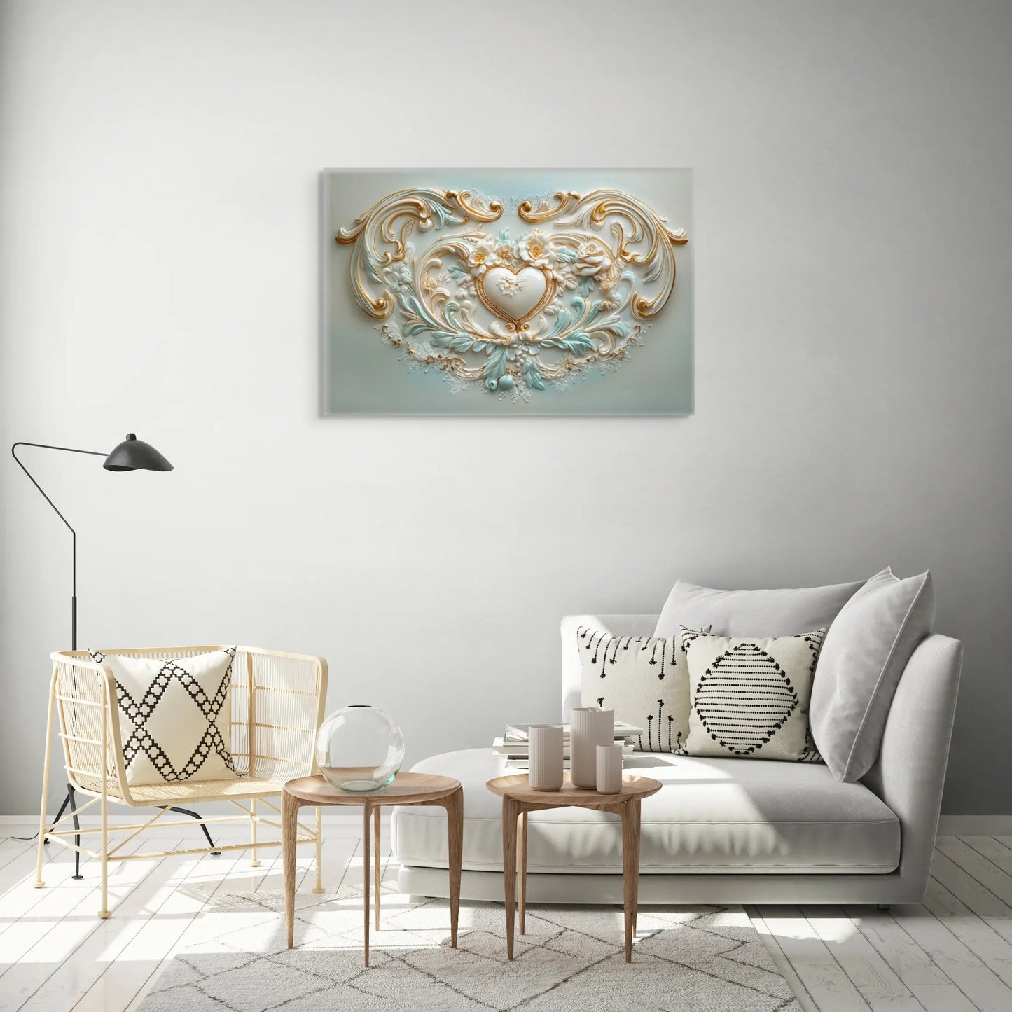 Toile Coeur Art Nouveau Affiches, reproductions et œuvres graphiques Art Virtuoso