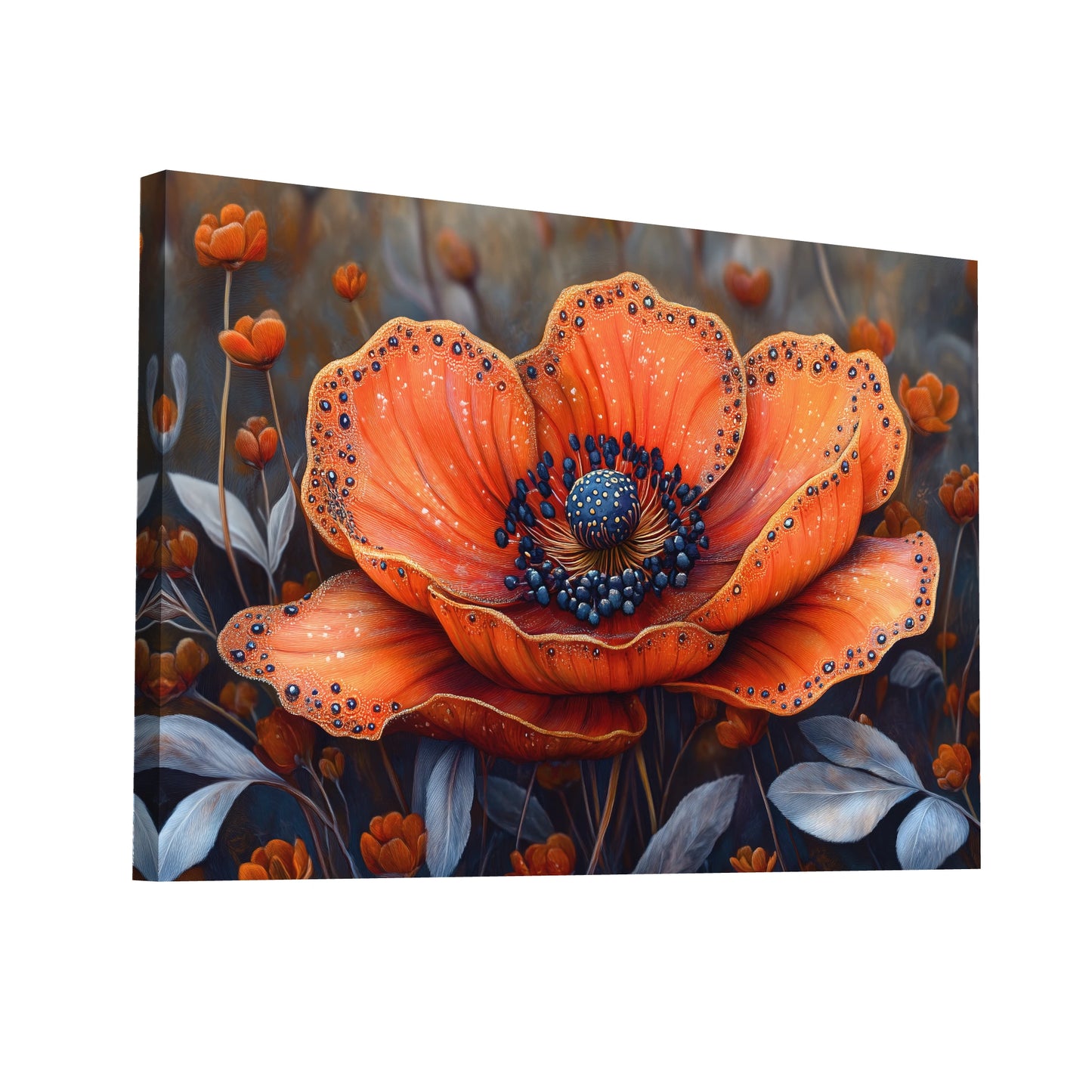 Product Hero 3D WebP Toile Déco - Salle à Manger - Bohème Chic Floral - Art Virtuoso