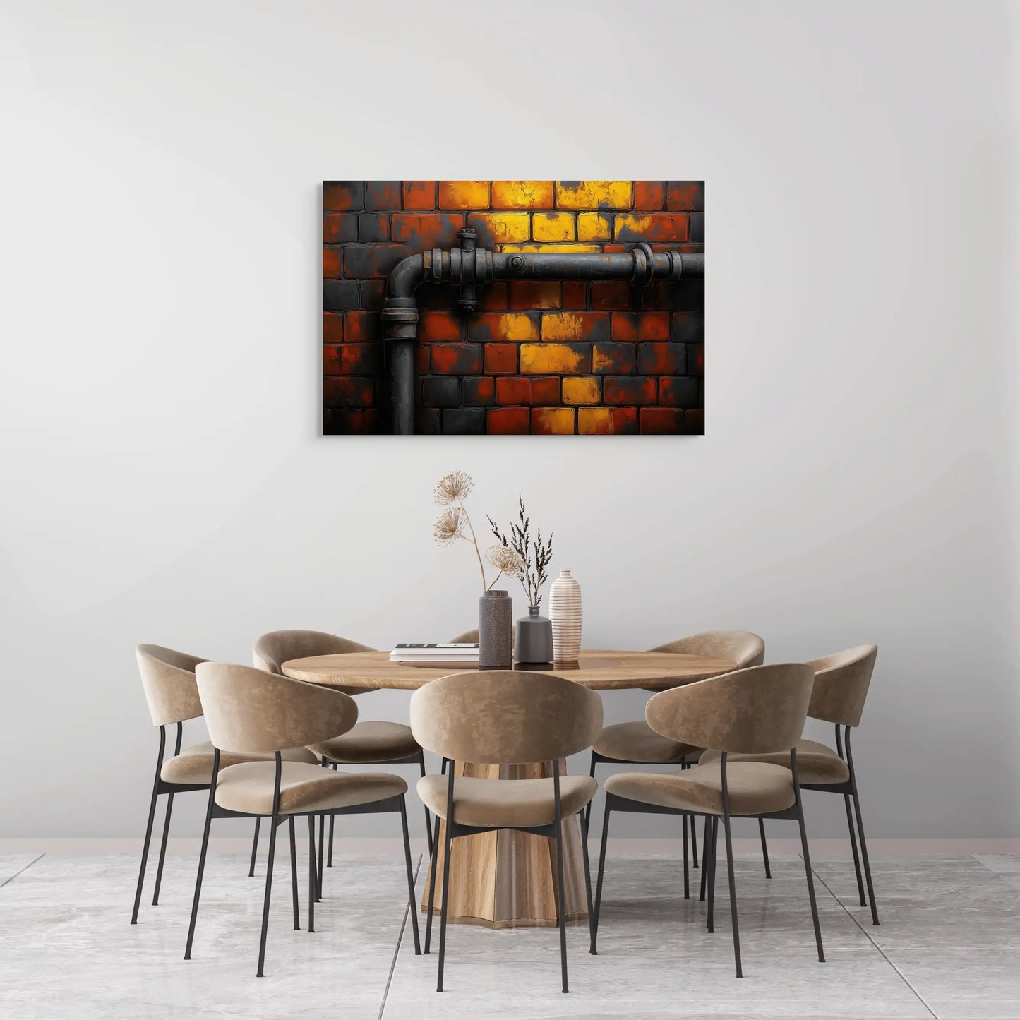 Deco Mur - Brique Style Industriel sur Toile Affiches, reproductions et œuvres graphiques Art Virtuoso