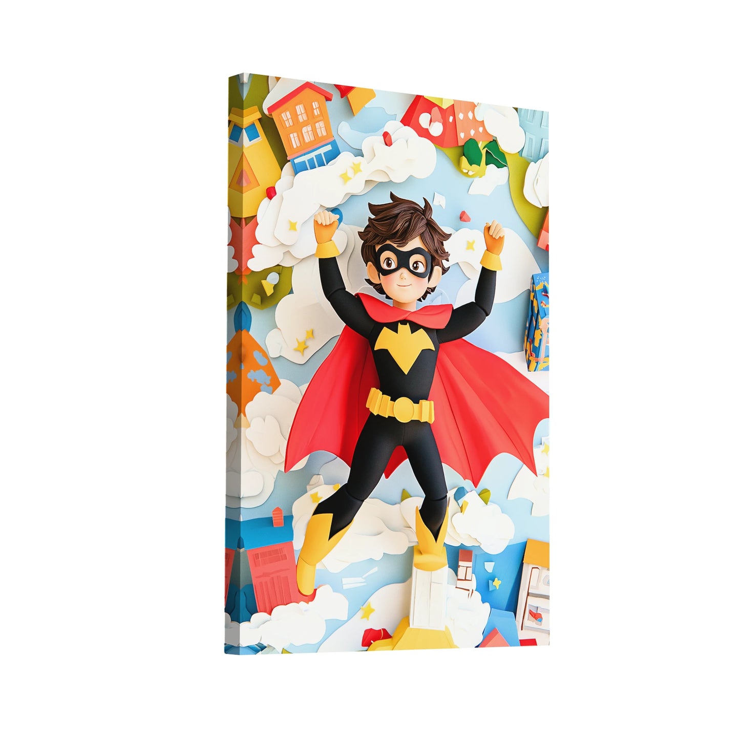 Product Hero 3D WebP Toile Decoration Chambre - Garçon 3 ans - Art Virtuoso