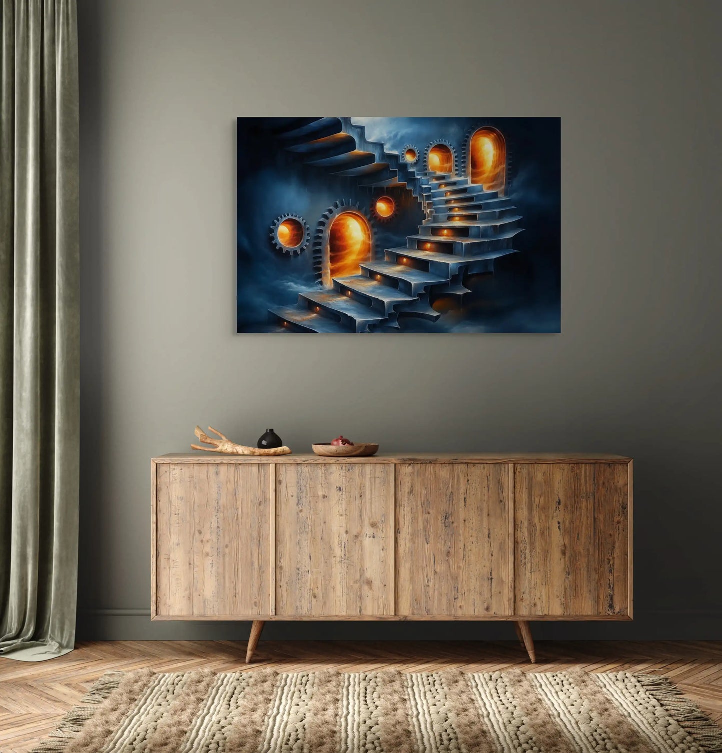 Tableau Décoration Loft Industriel - Voyage dans l'Imagination Affiches, reproductions et œuvres graphiques Art Virtuoso