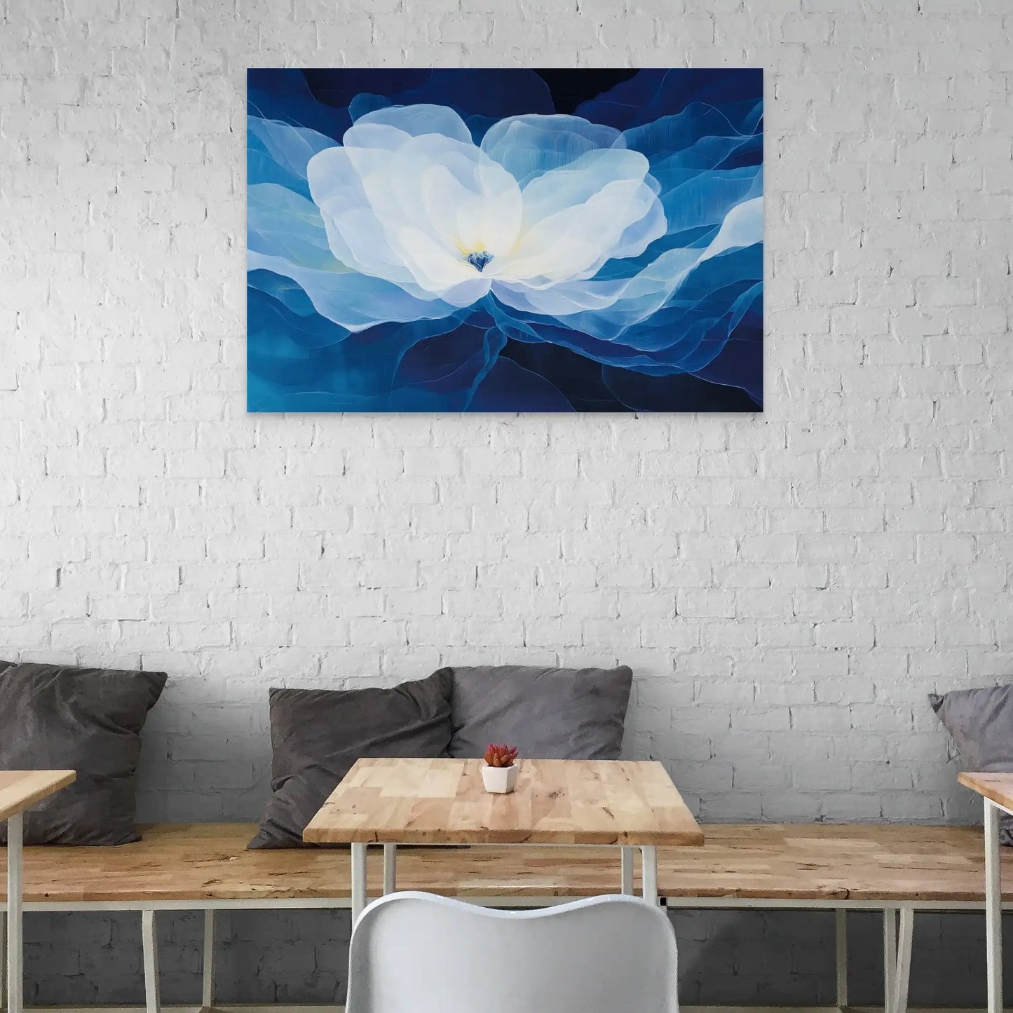 Tableau Décoration Murale Bleue - Magnolia Céleste Affiches, reproductions et œuvres graphiques Art Virtuoso