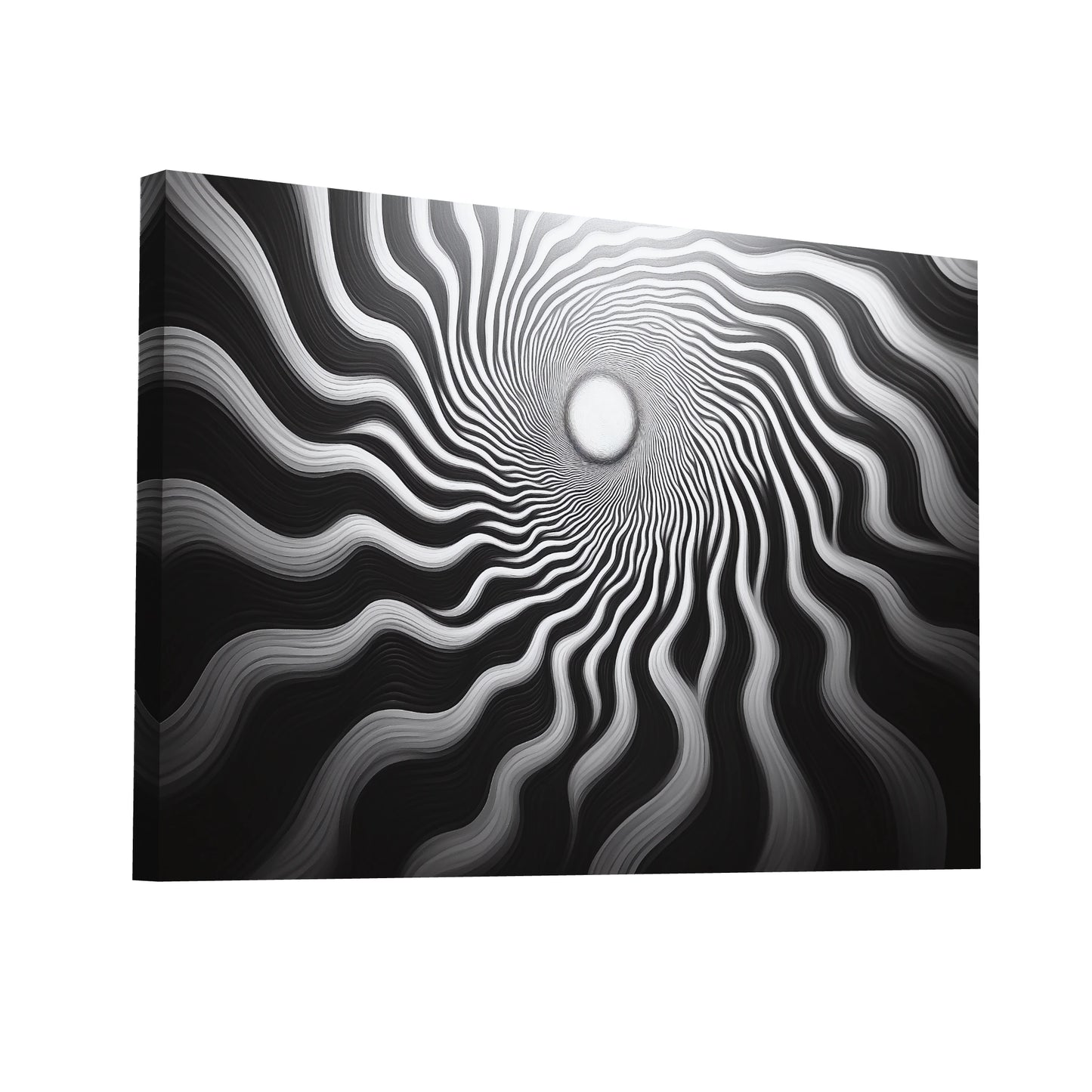 Product Hero 3D WebP Toile Dessin Noir et Blanc Abstrait - Art Virtuoso