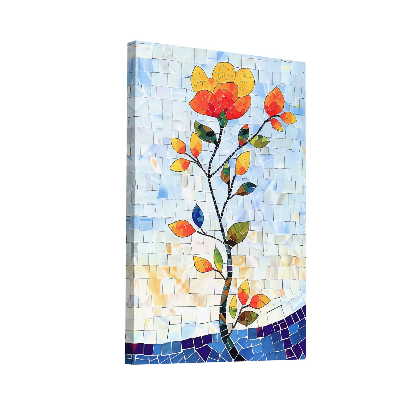 Product Hero 3D WebP Tableau Fresque - Fleur épanouie - Art Virtuoso