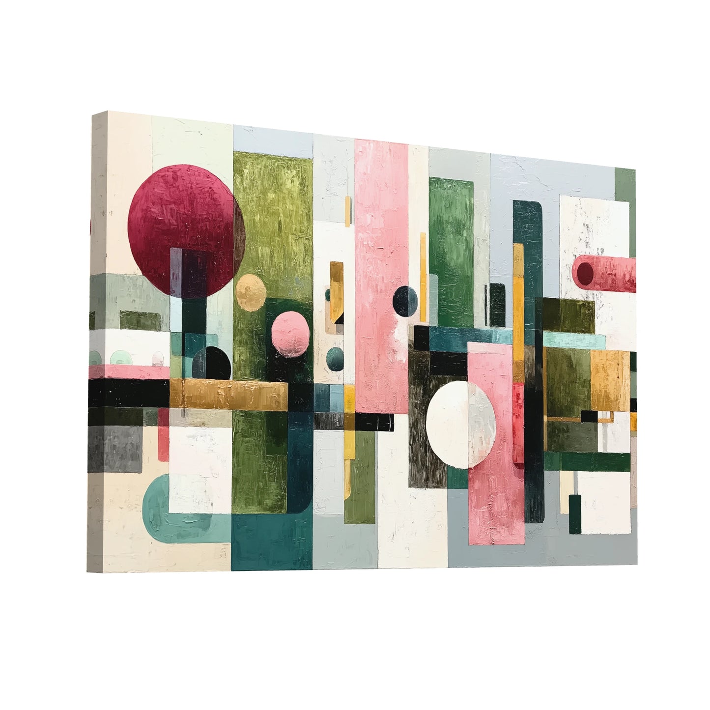 Product Hero 3D WebP Grand Tableau Contemporain - Équilibre Géométrique - Art Virtuoso