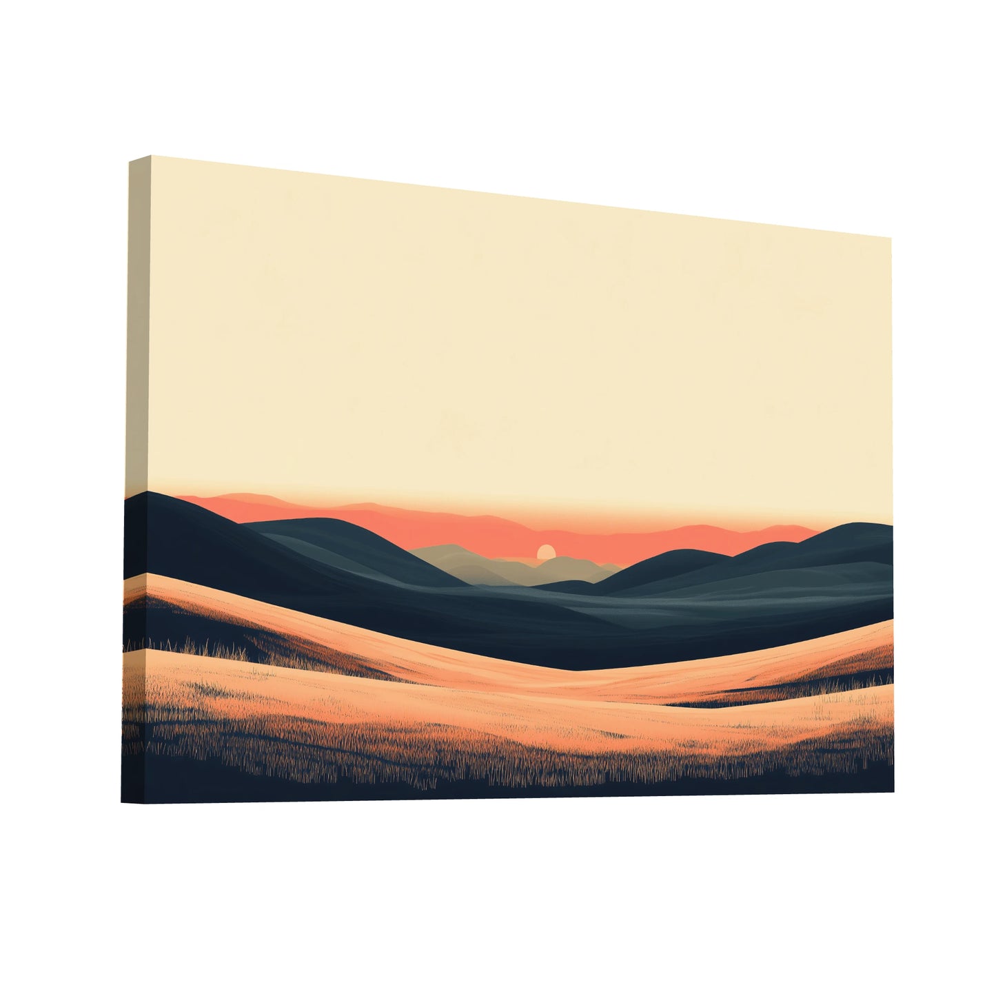 Product Hero 3D WebP Grand Tableau Salon Design : Vers l'Horizon - Art Virtuoso