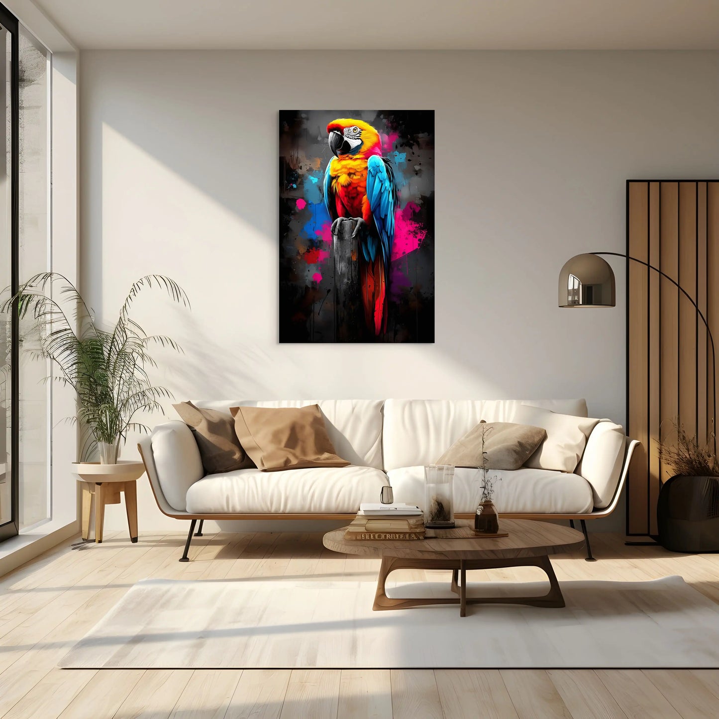 Grand Tableau Perroquet : Oiseau Rare Affiches, reproductions et œuvres graphiques Art Virtuoso