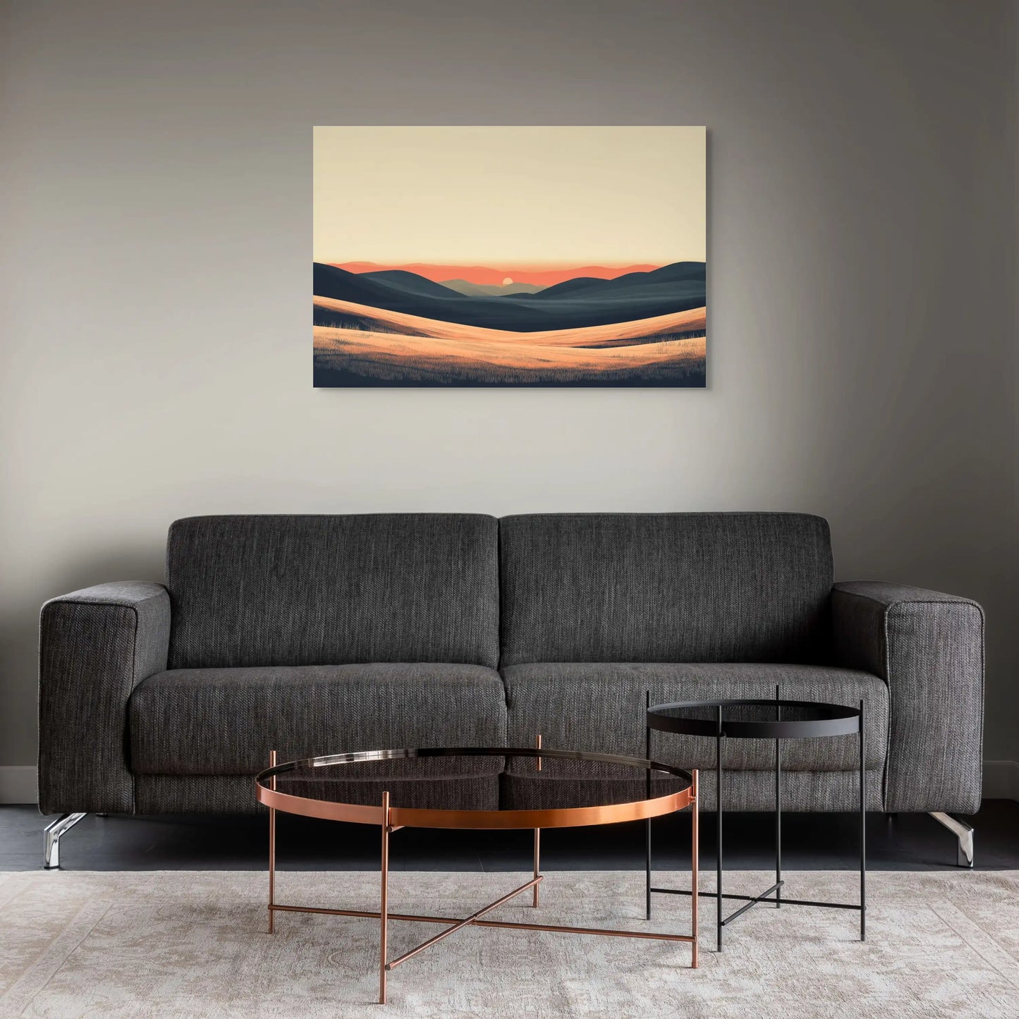 Grand Tableau Salon Design : Vers l'Horizon Affiches, reproductions et œuvres graphiques Art Virtuoso