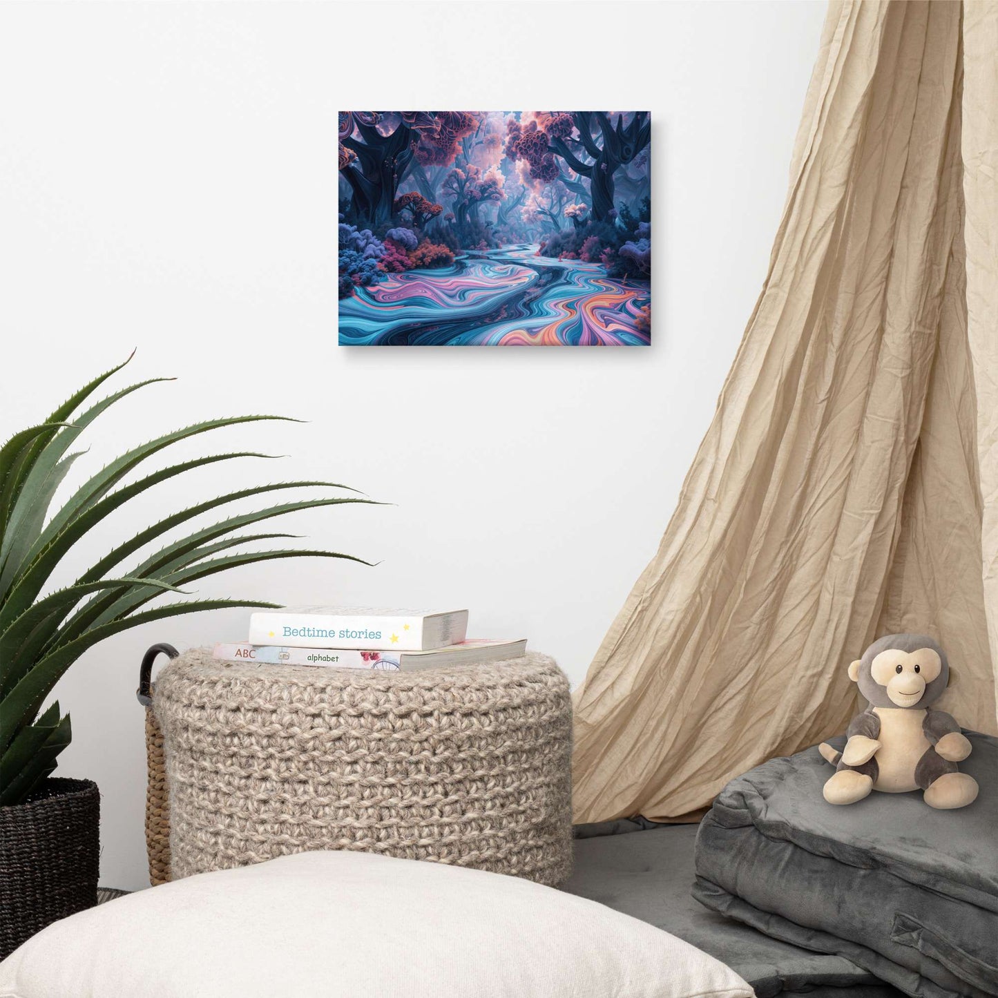 Paysage Surréaliste Peinture - Forêt Onirique Art Virtuoso