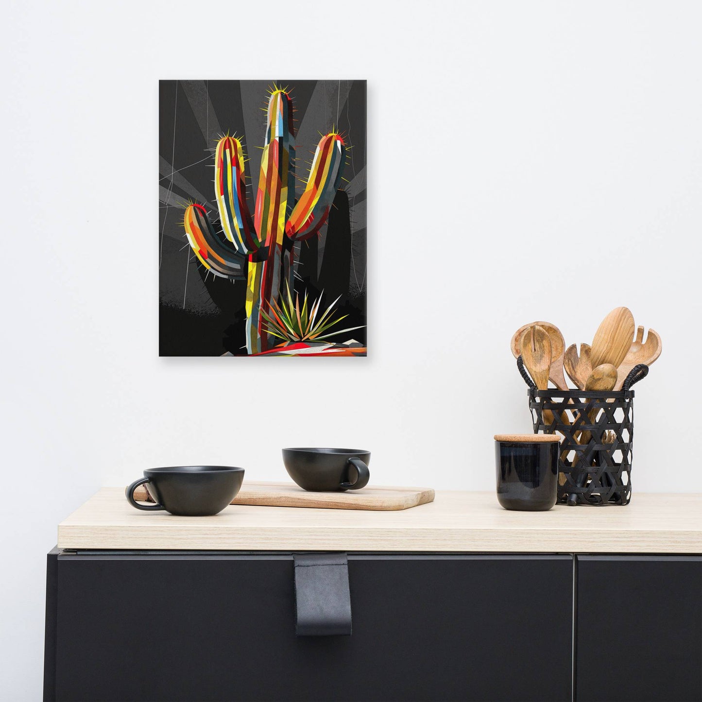 Tableau Cactus Coloré Affiches, reproductions et œuvres graphiques Art Virtuoso