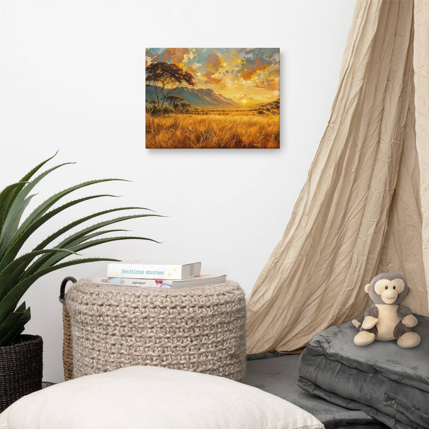 Peinture Savane au Crépuscule Art Virtuoso