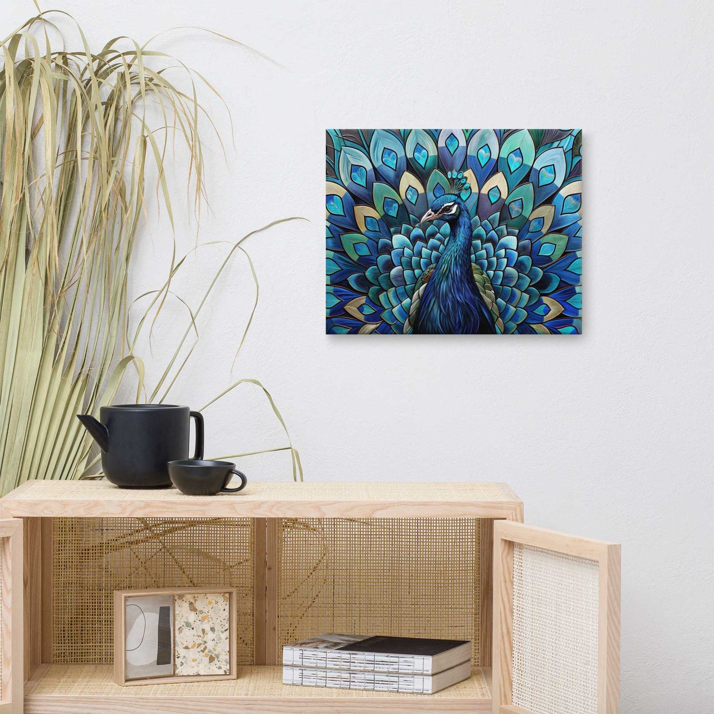 Tableau Paon - Art Deco Art Virtuoso