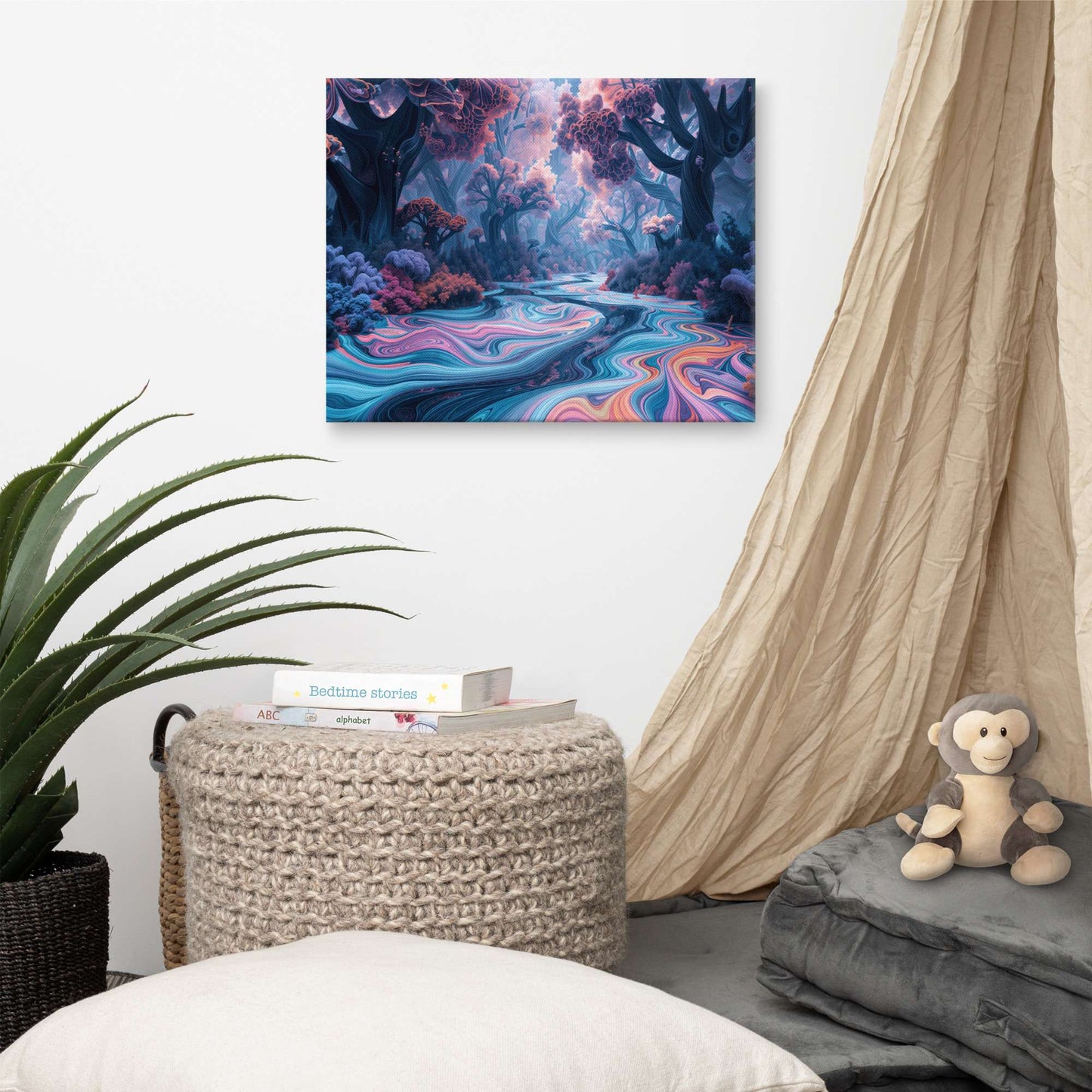 Paysage Surréaliste Peinture - Forêt Onirique Art Virtuoso