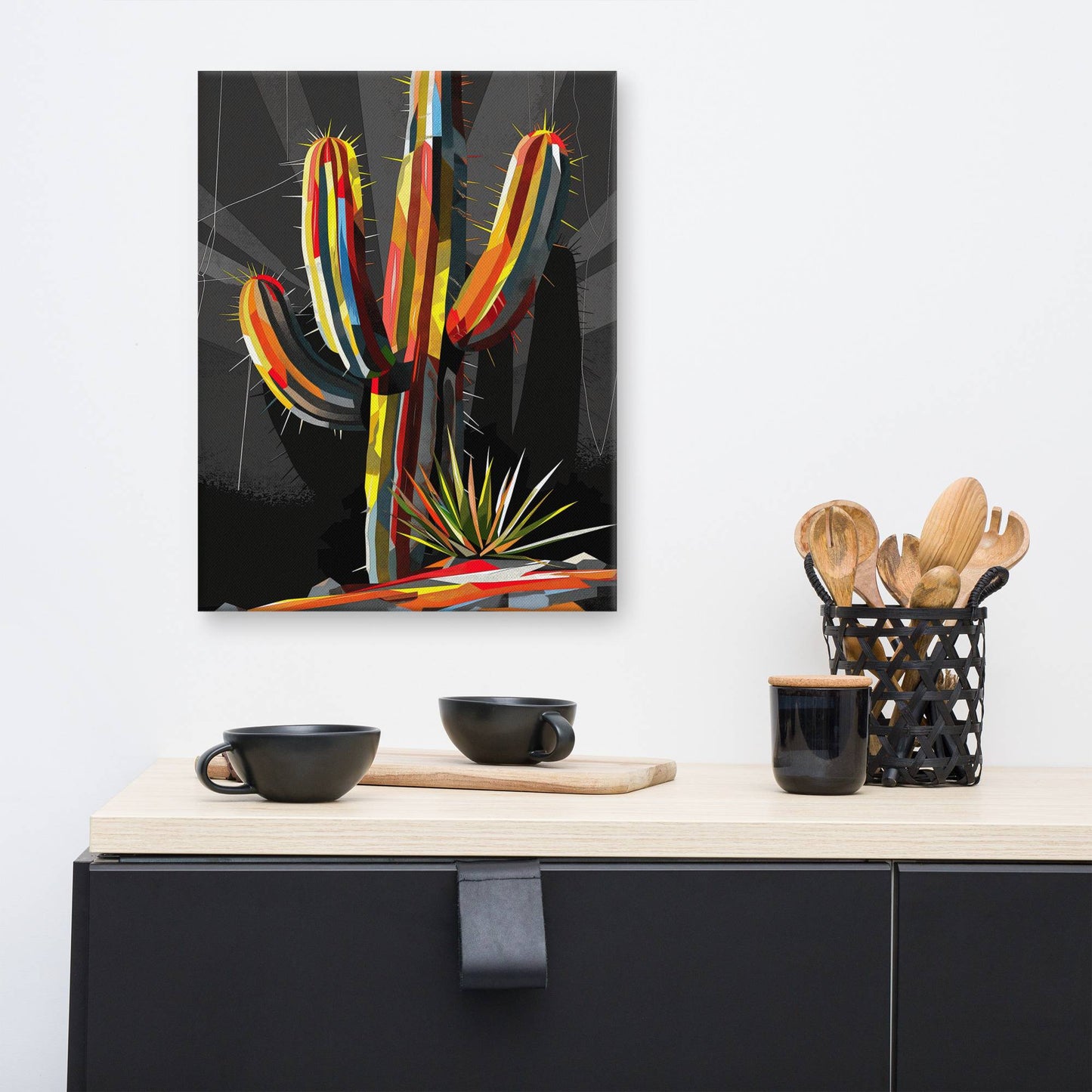 Tableau Cactus Coloré Affiches, reproductions et œuvres graphiques Art Virtuoso