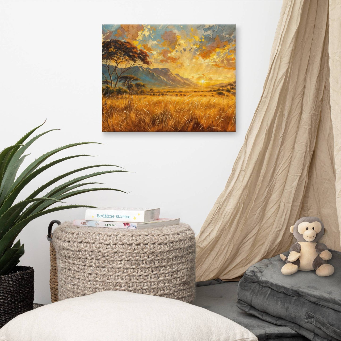 Peinture Savane au Crépuscule Art Virtuoso