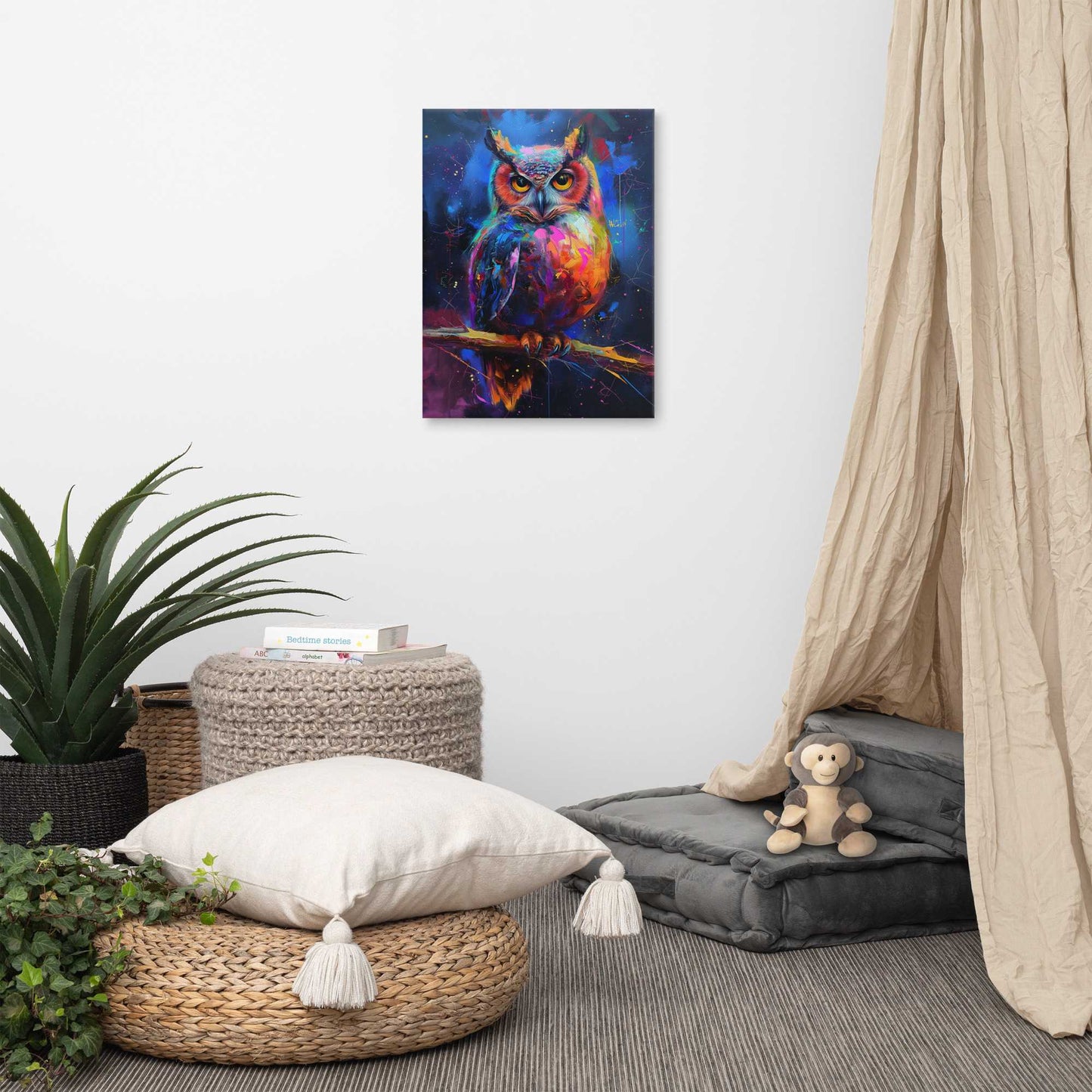 Tableau Hibou - Mystère Nocturne Affiches, reproductions et œuvres graphiques Art Virtuoso