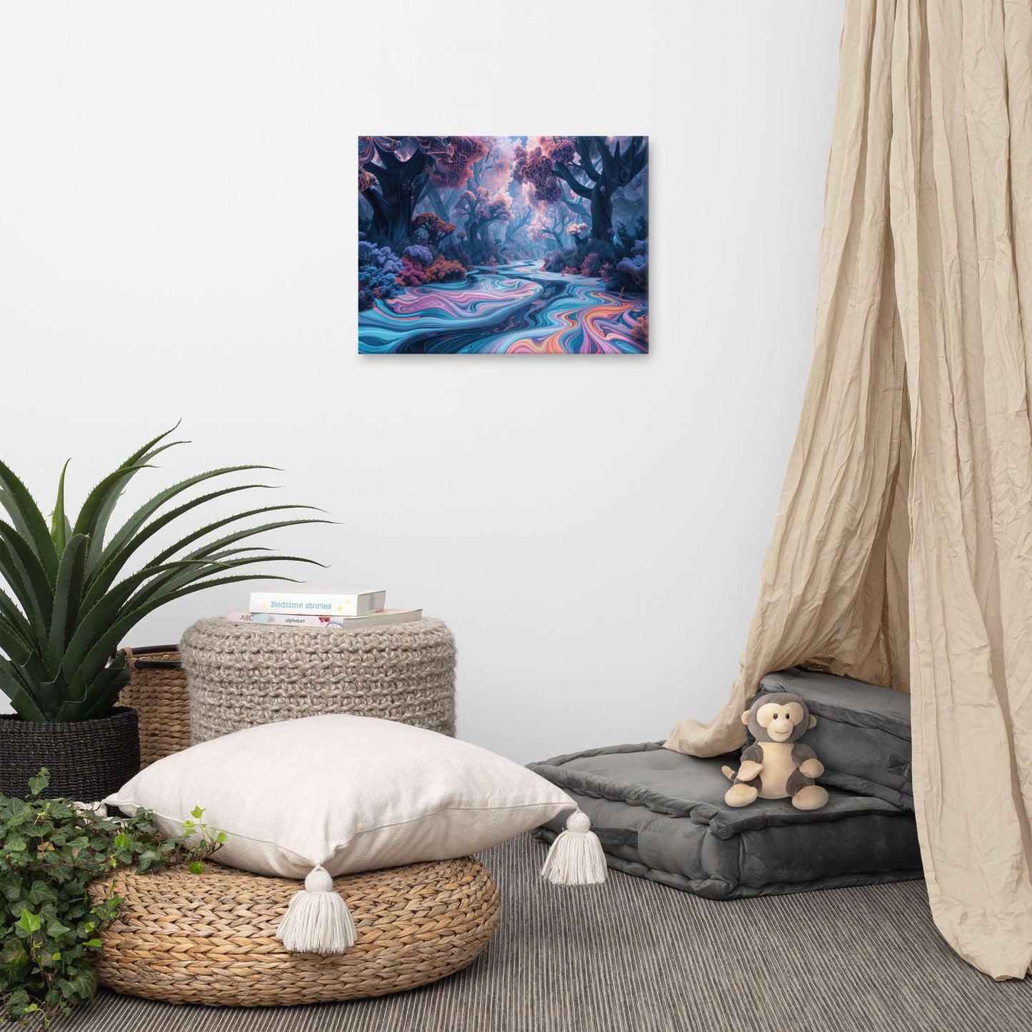 Paysage Surréaliste Peinture - Forêt Onirique Art Virtuoso