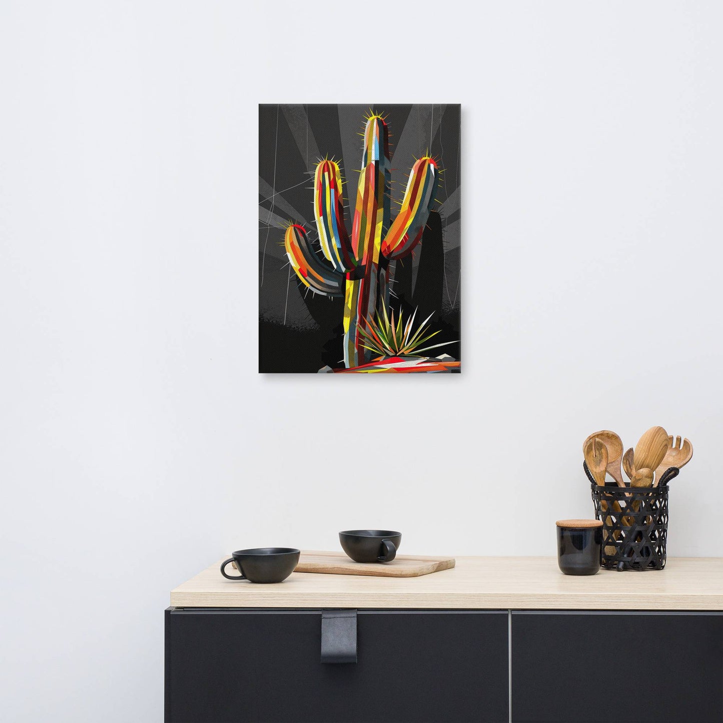 Tableau Cactus Coloré Affiches, reproductions et œuvres graphiques Art Virtuoso