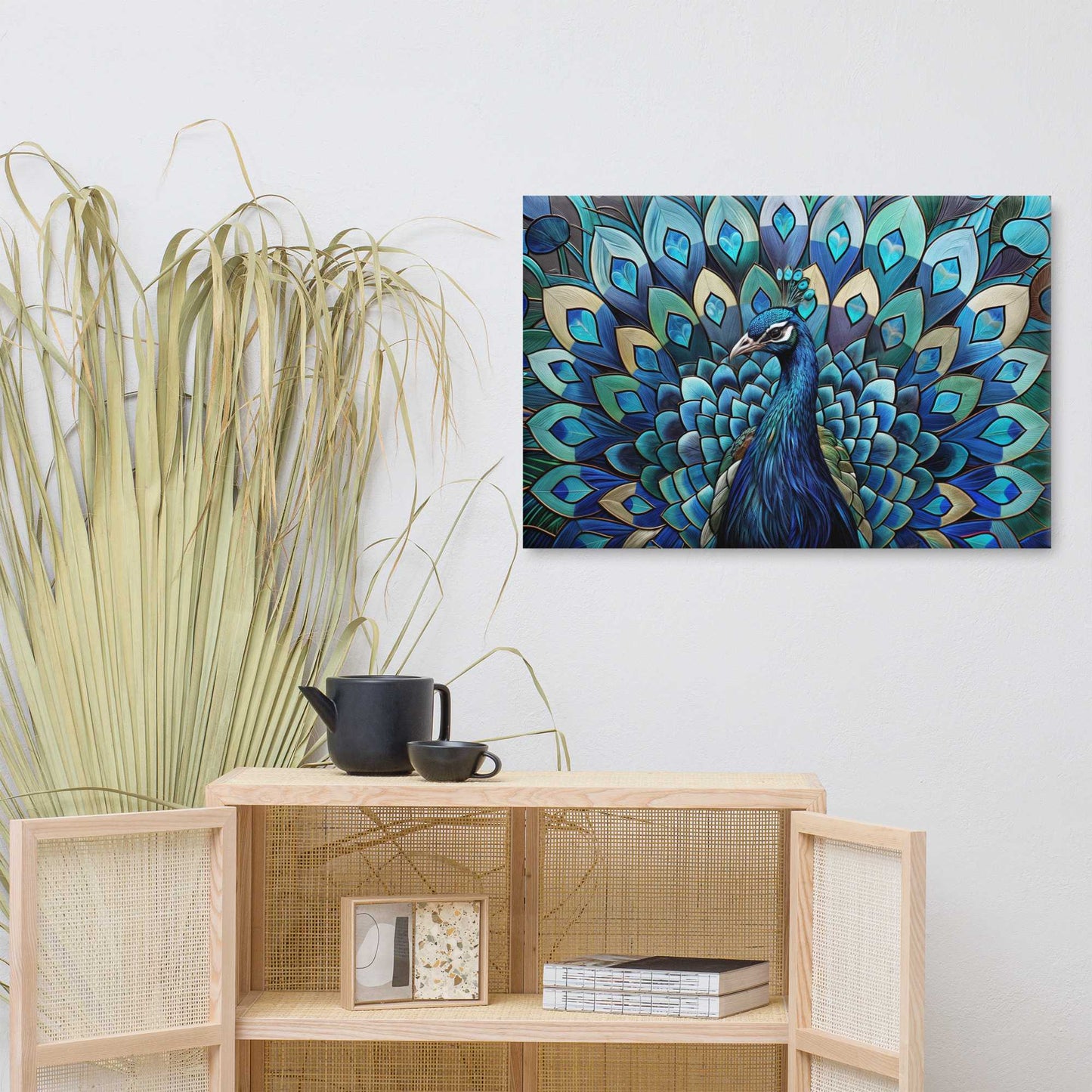 Tableau Paon - Art Deco Art Virtuoso