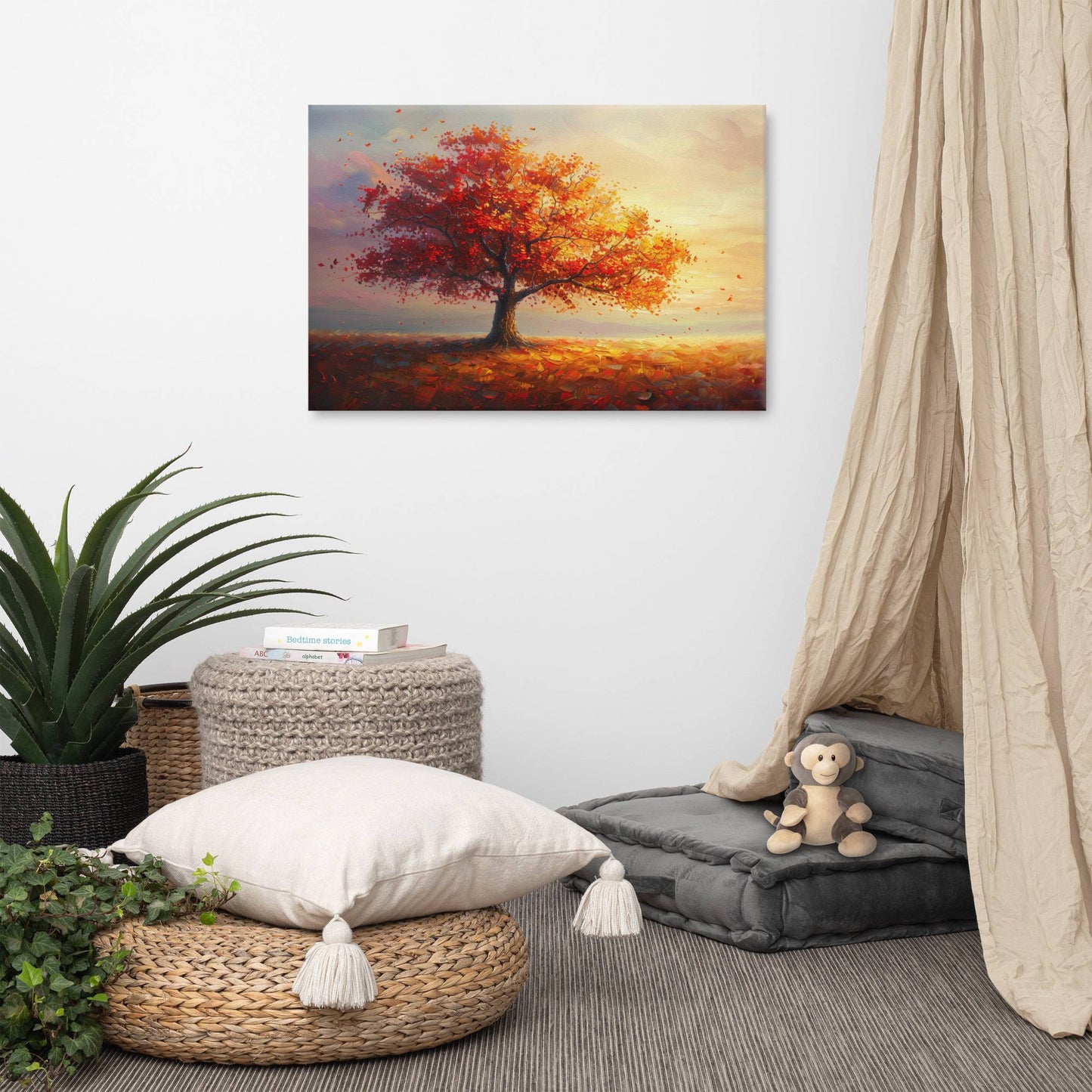 Tableau Arbre - Automne Rougeoyant Affiches, reproductions et œuvres graphiques Art Virtuoso