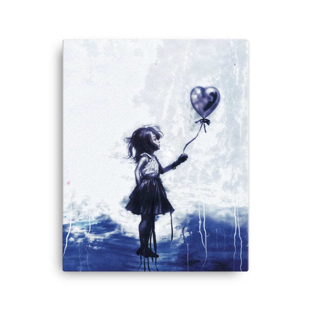 La Petite Fille au Ballon - Bleu Klein Affiches, reproductions et œuvres graphiques Art Virtuoso M