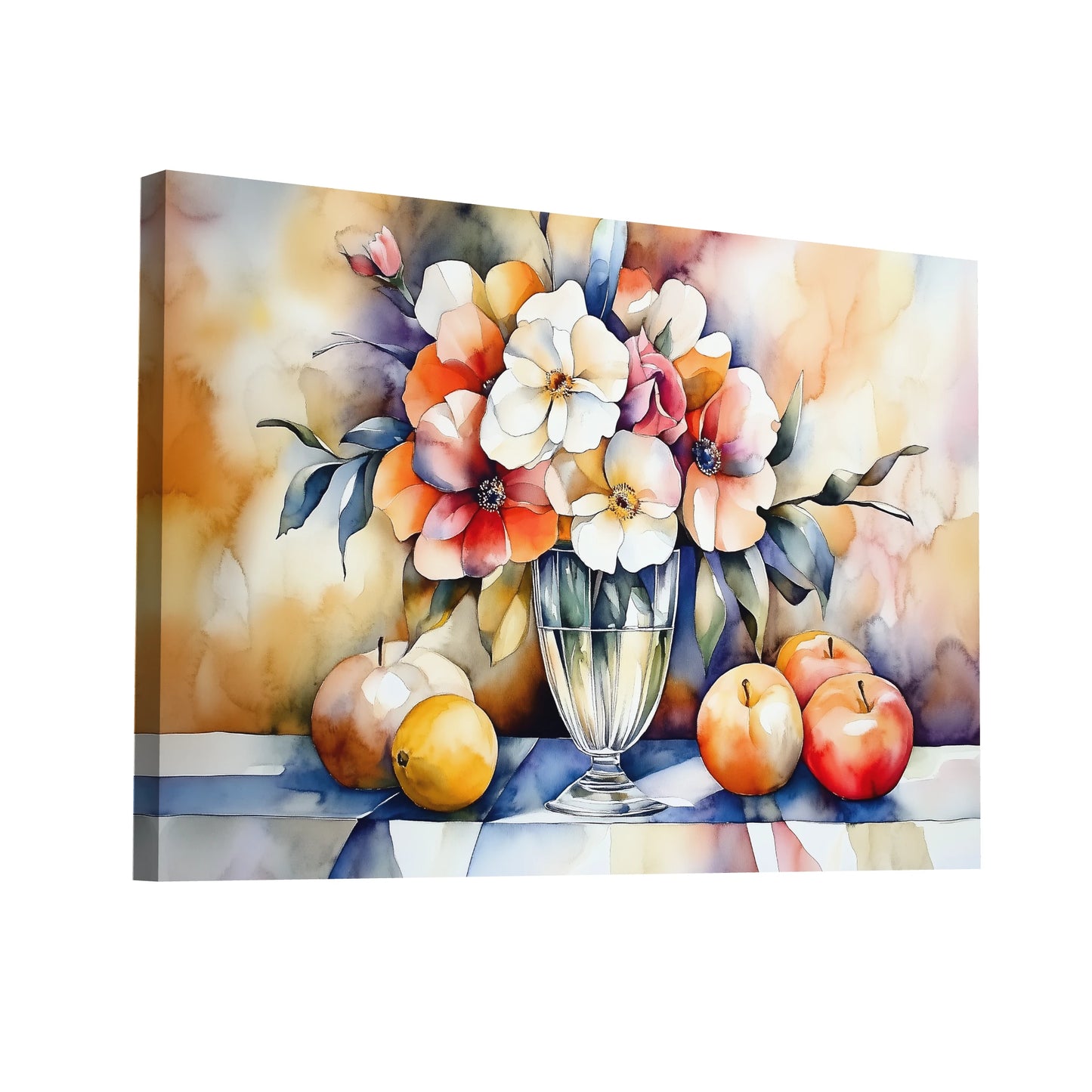 Product Hero 3D WebP Nature Morte Peinture Acrylique – Bouquet d'Aquarelle - Art Virtuoso