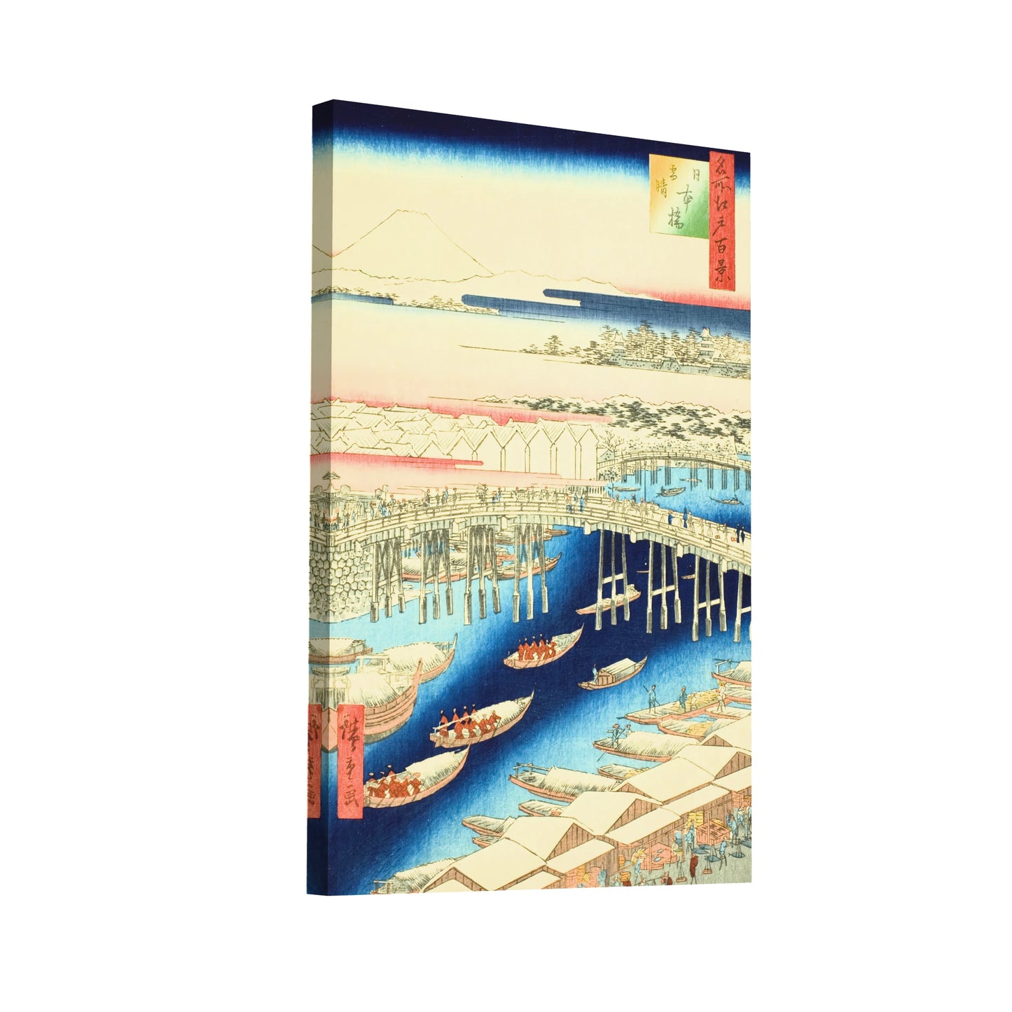 Product Hero 3D WebP Tableau Hiroshige - Nihonbashi après la neige Utagawa - Art Virtuoso