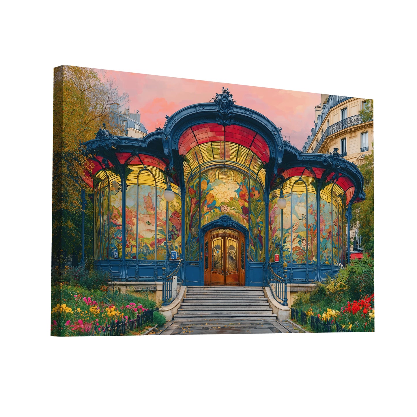 Product Hero 3D WebP Toile Paris Belle époque - Pavillon Décoratif - Art Virtuoso