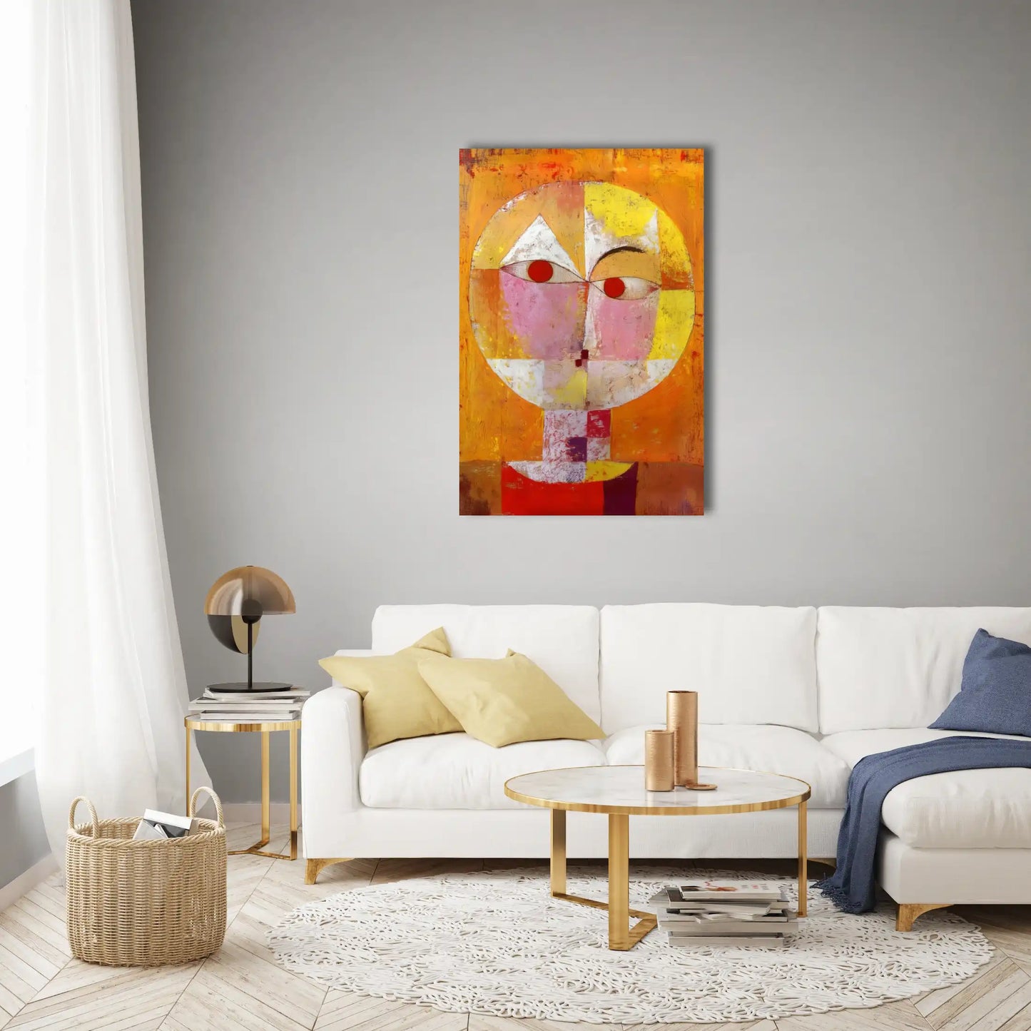 Tableau Paul Klee – Senecio, visage solaire géométrique