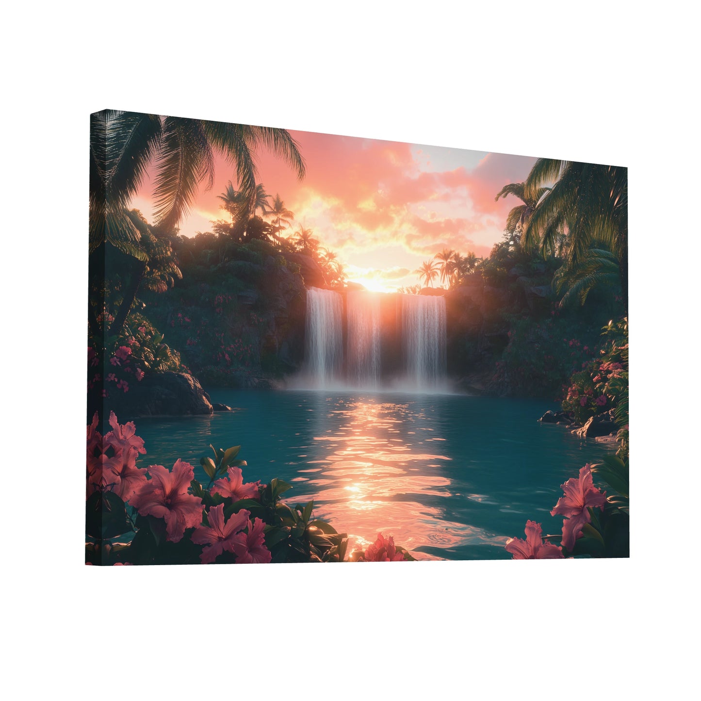 Product Hero 3D WebP Peinture Paysage Paradisiaque - Art Virtuoso