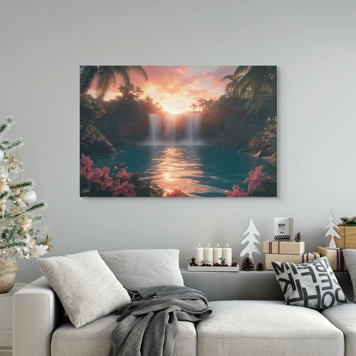 Peinture Paysage Paradisiaque Affiches, reproductions et œuvres graphiques Art Virtuoso