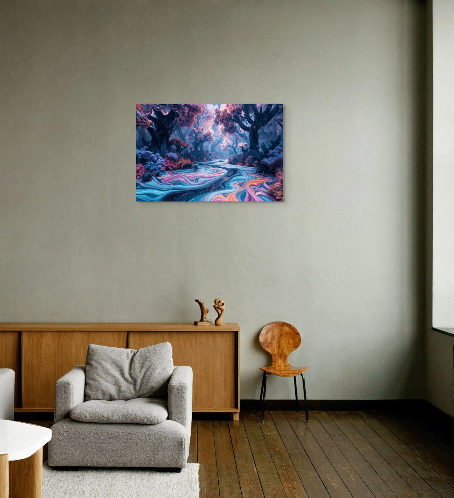Paysage Surréaliste Peinture - Forêt Onirique Art Virtuoso