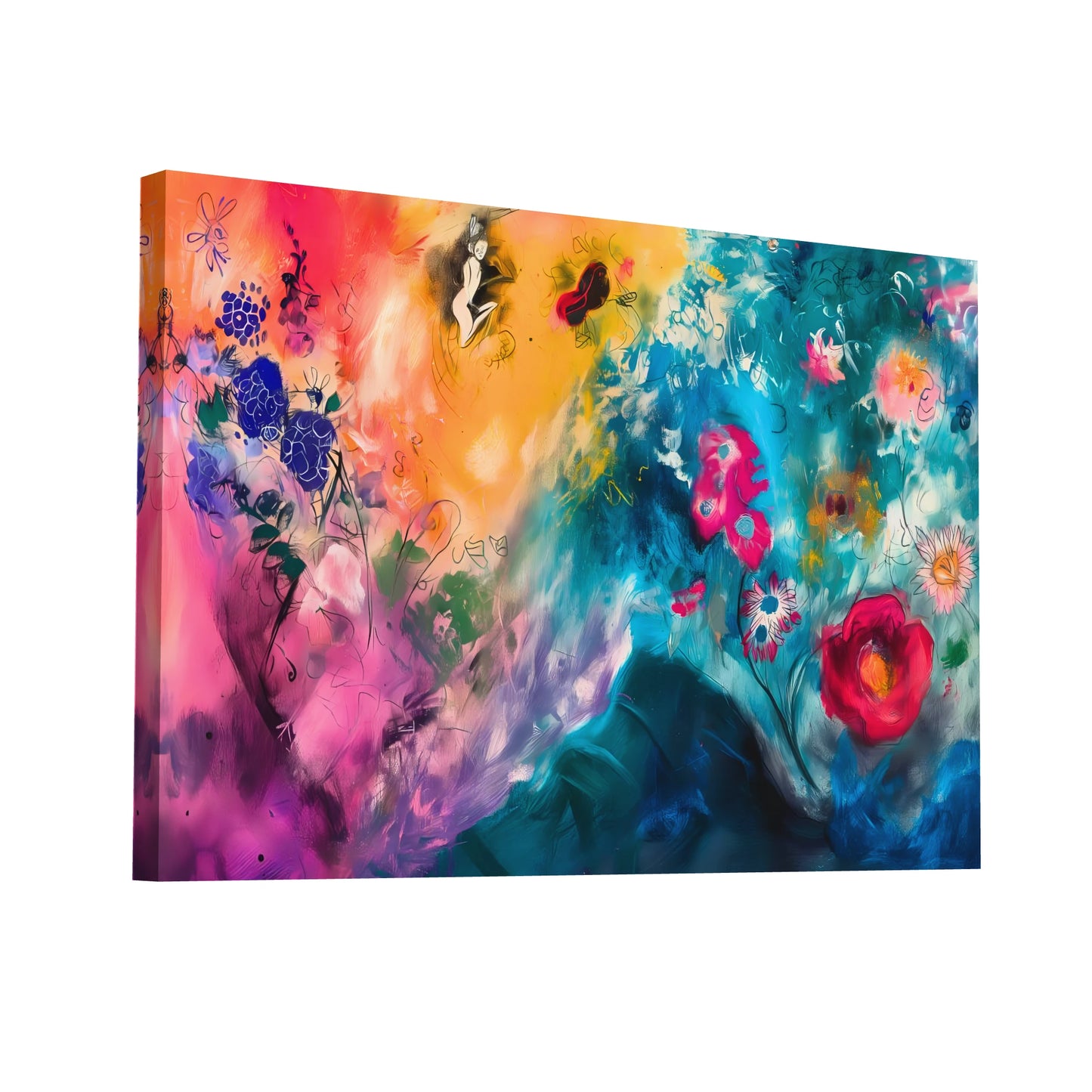Product Hero 3D WebP Peinture Abstraite Fleur - Essence de la Beauté Florale - Art Virtuoso
