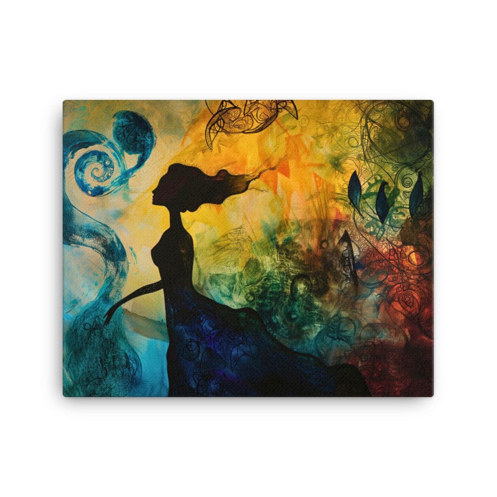 Peinture Abstraite - Silhouette Femme Lyrique Art Virtuoso M