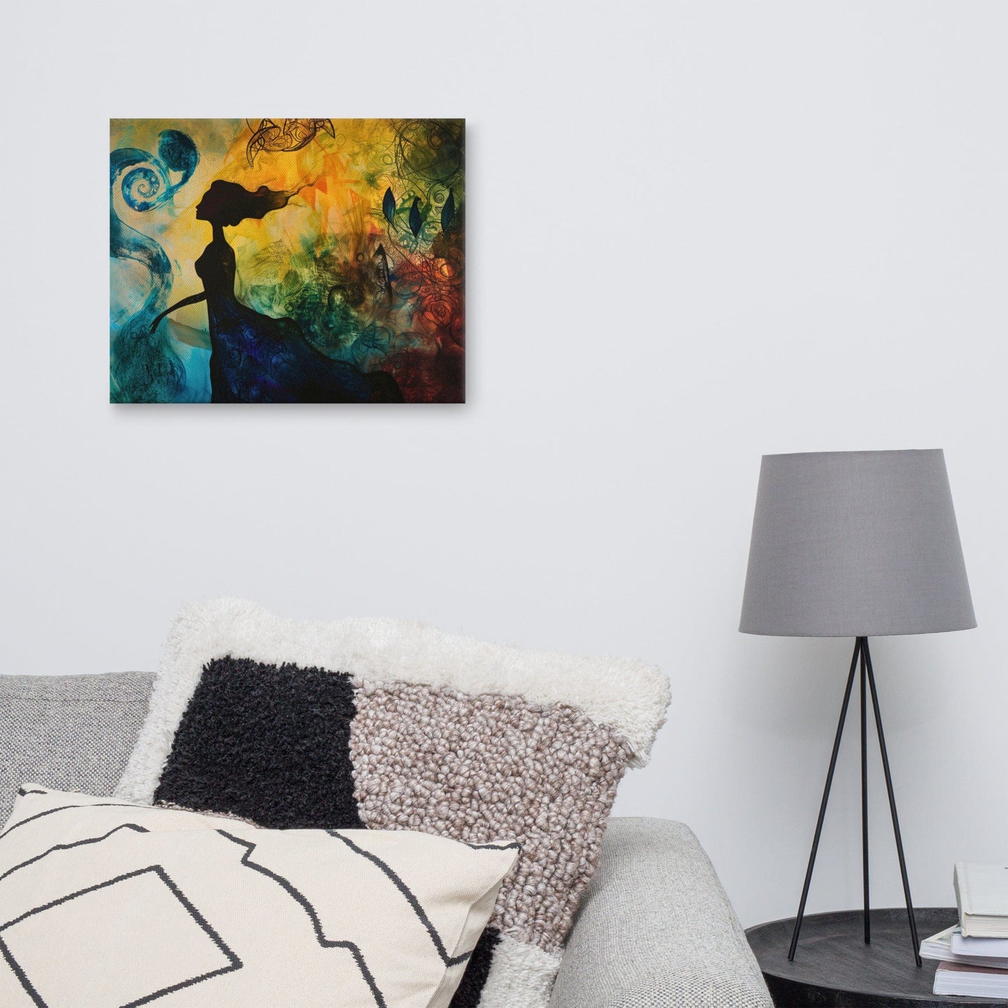 Peinture Abstraite - Silhouette Femme Lyrique Art Virtuoso